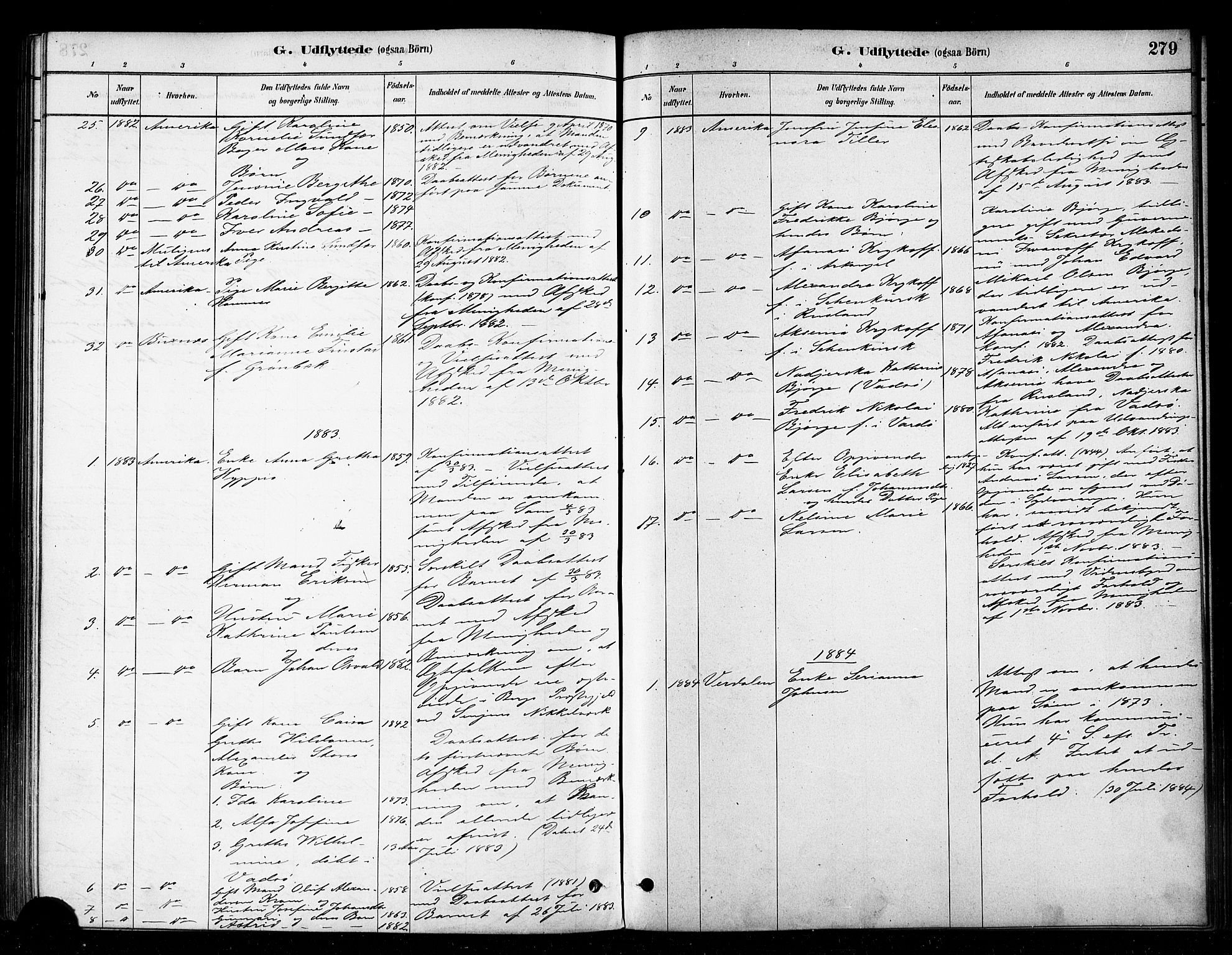 Vardø sokneprestkontor, SATØ/S-1332/H/Ha/L0006kirke: Parish register (official) no. 6, 1879-1886, p. 279