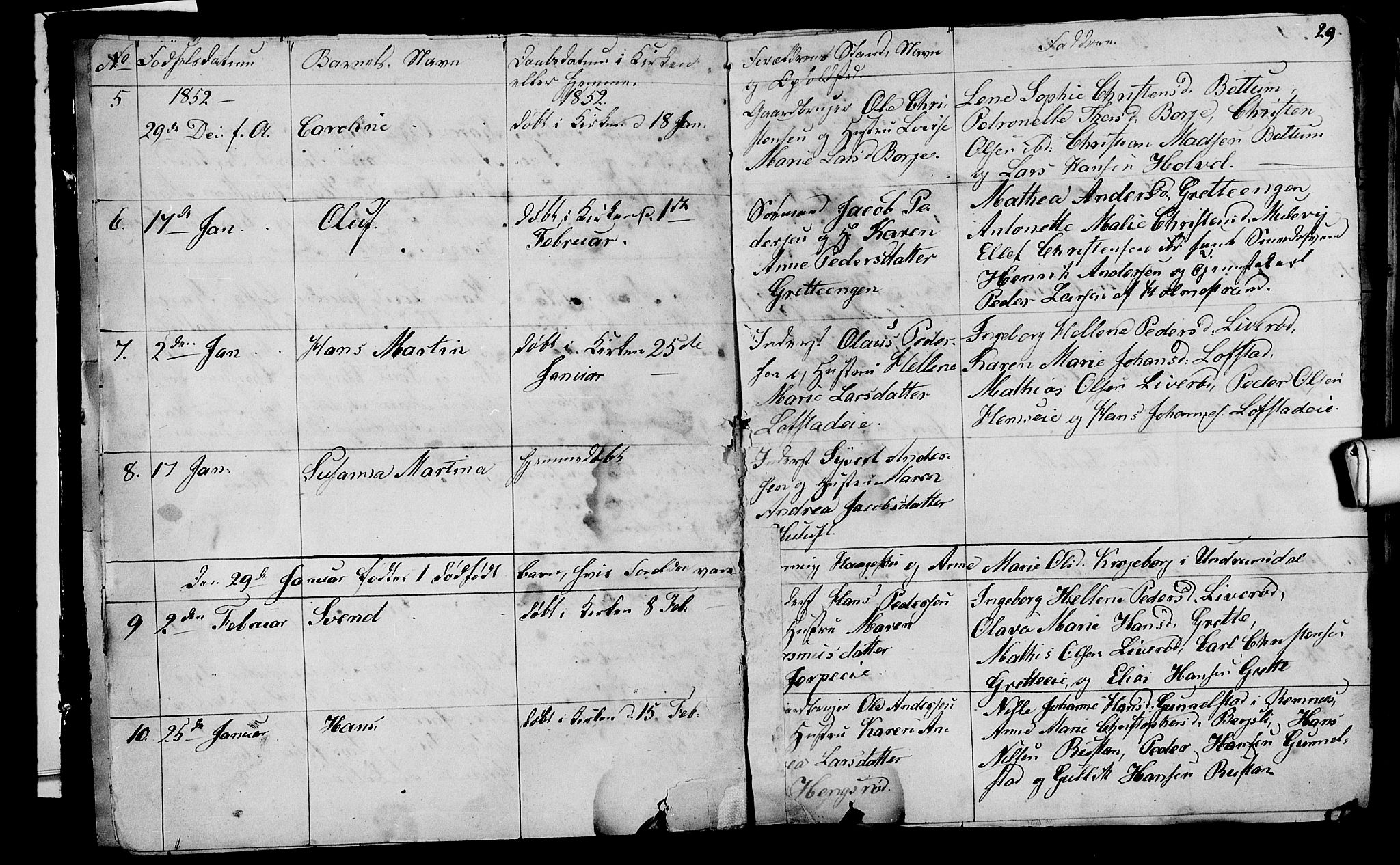 Våle kirkebøker, AV/SAKO-A-334/G/Ga/L0002: Parish register (copy) no. I 2, 1851-1863, p. 28-29