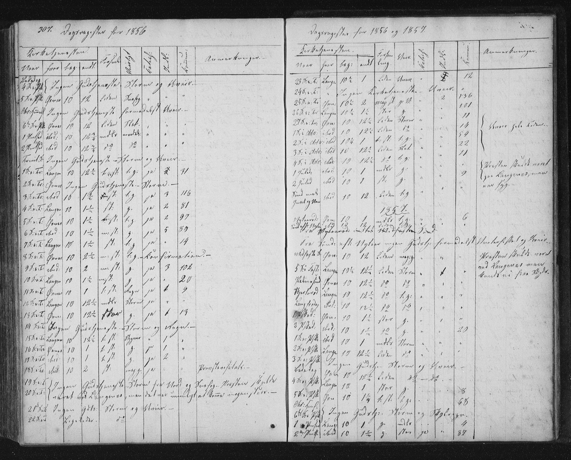 Ministerialprotokoller, klokkerbøker og fødselsregistre - Nordland, AV/SAT-A-1459/893/L1332: Parish register (official) no. 893A05, 1841-1858, p. 307