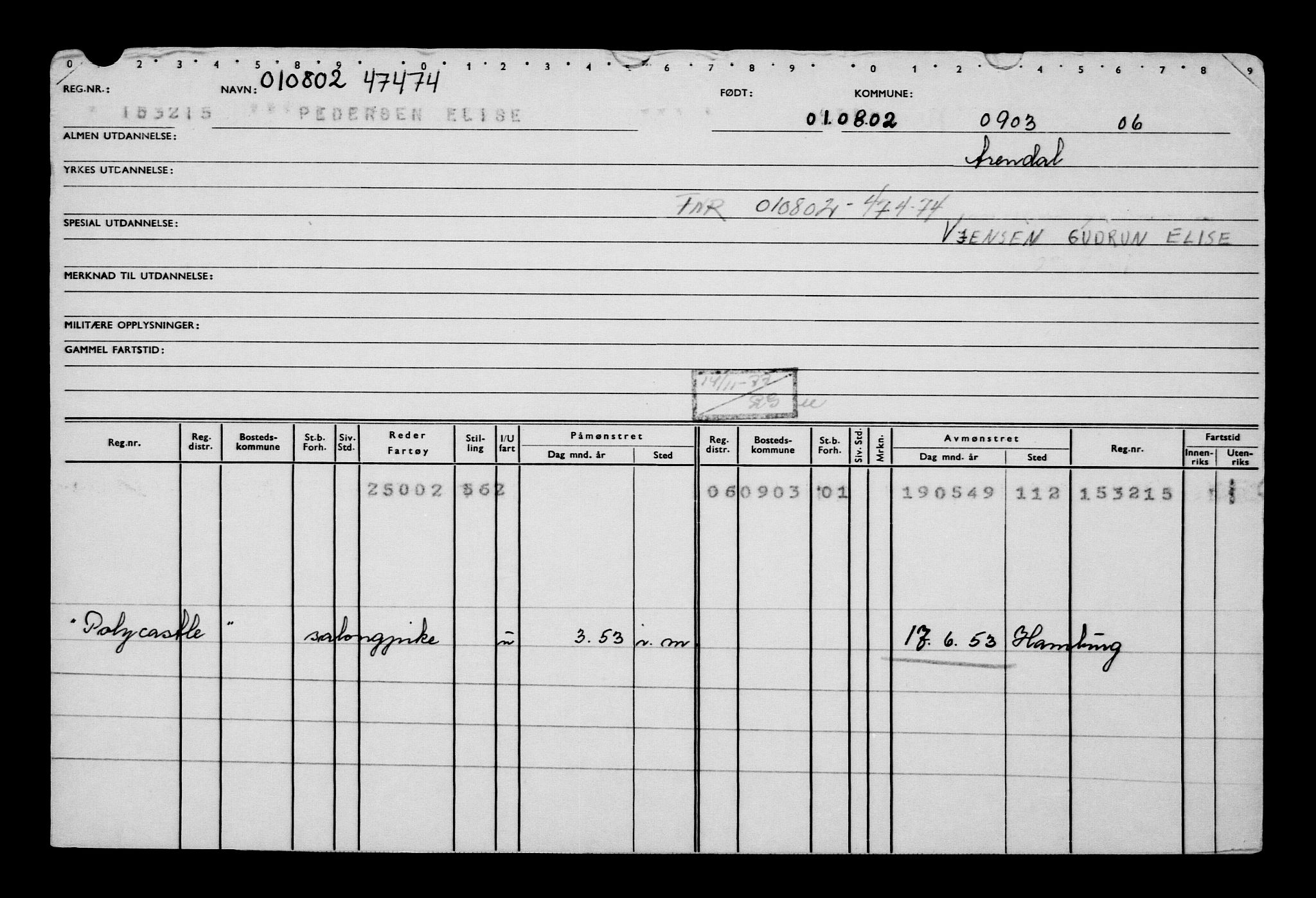 Direktoratet for sjømenn, AV/RA-S-3545/G/Gb/L0045: Hovedkort, 1902, p. 283