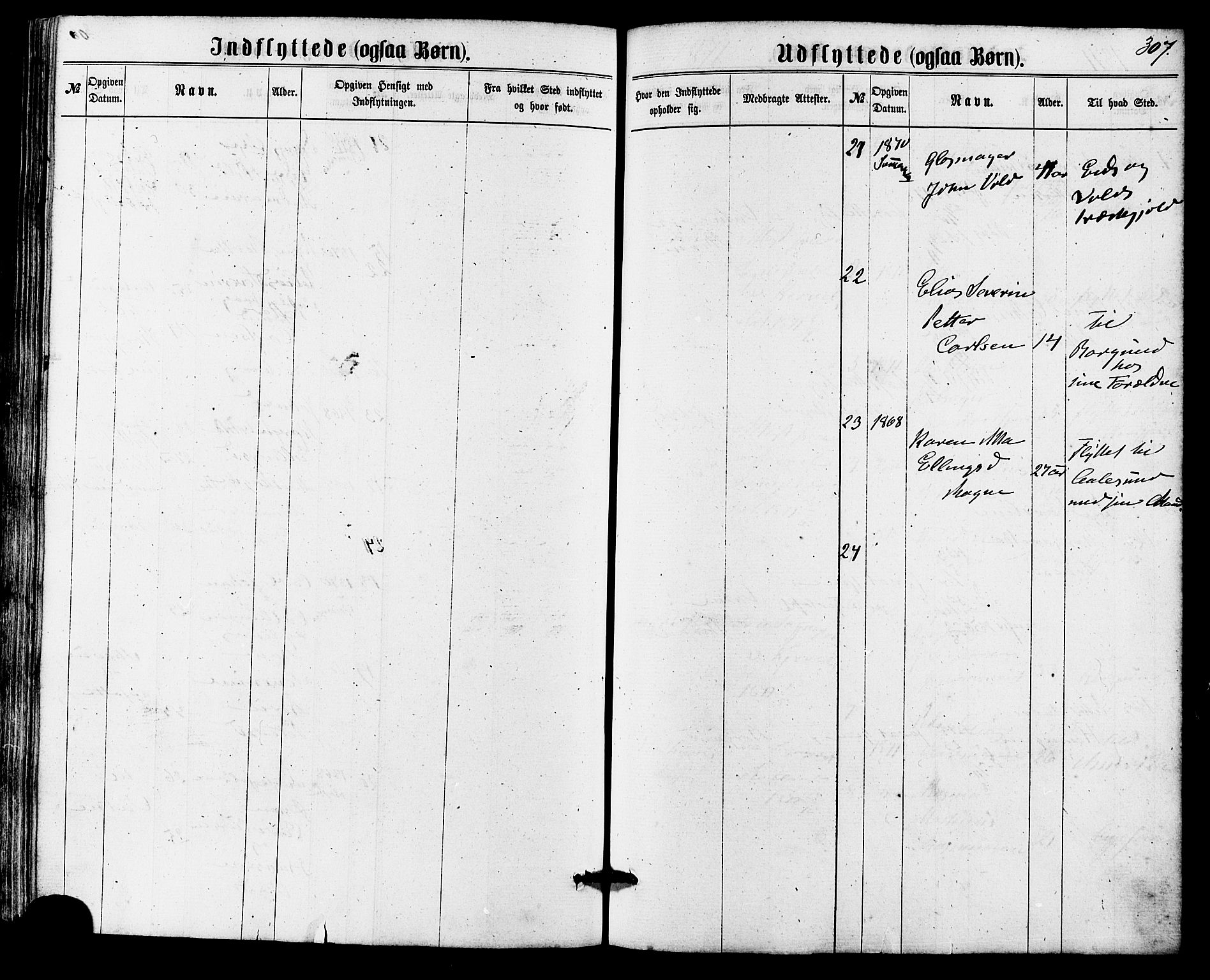 Ministerialprotokoller, klokkerbøker og fødselsregistre - Møre og Romsdal, AV/SAT-A-1454/536/L0498: Parish register (official) no. 536A07, 1862-1875, p. 307