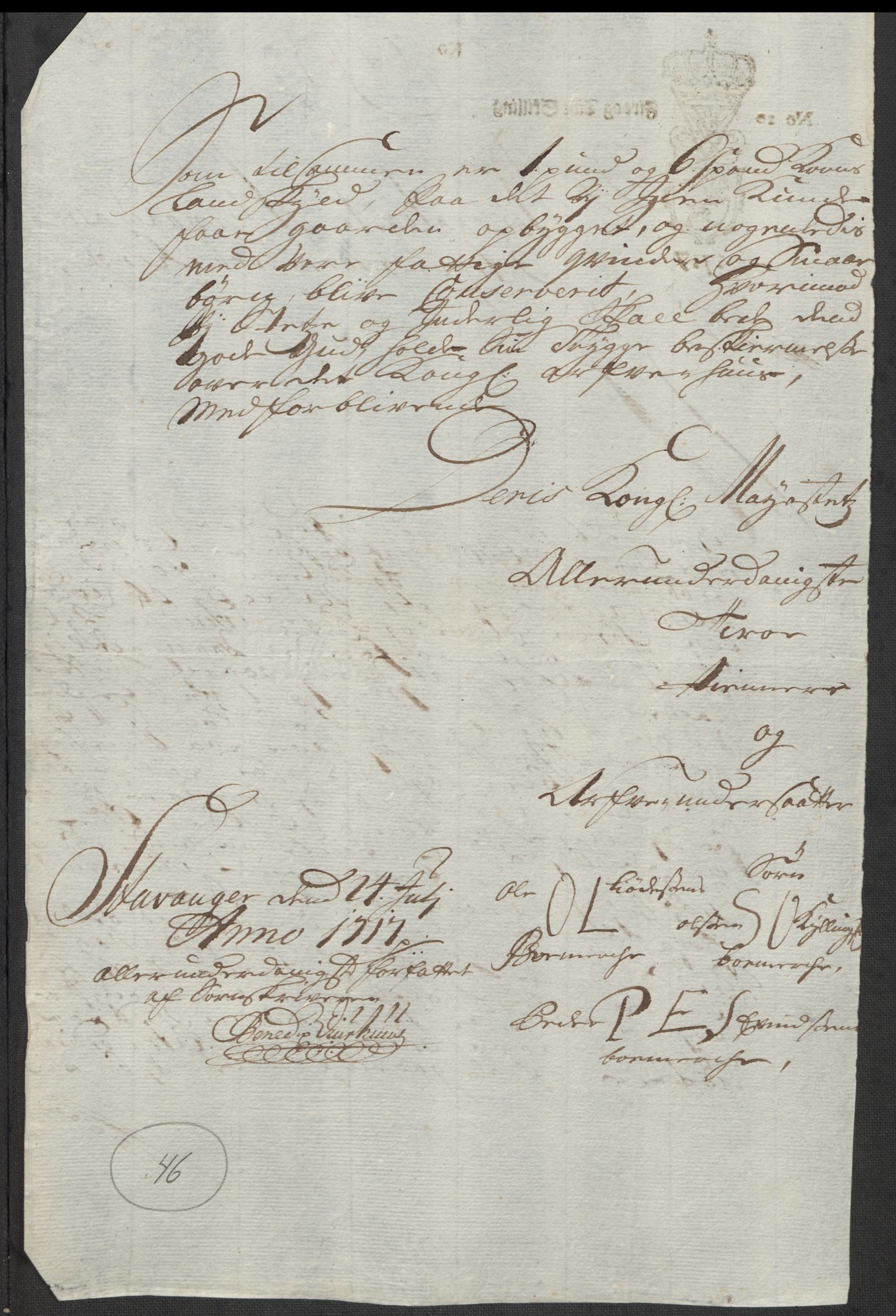 Rentekammeret inntil 1814, Reviderte regnskaper, Fogderegnskap, AV/RA-EA-4092/R46/L2742: Fogderegnskap Jæren og Dalane, 1717, p. 182