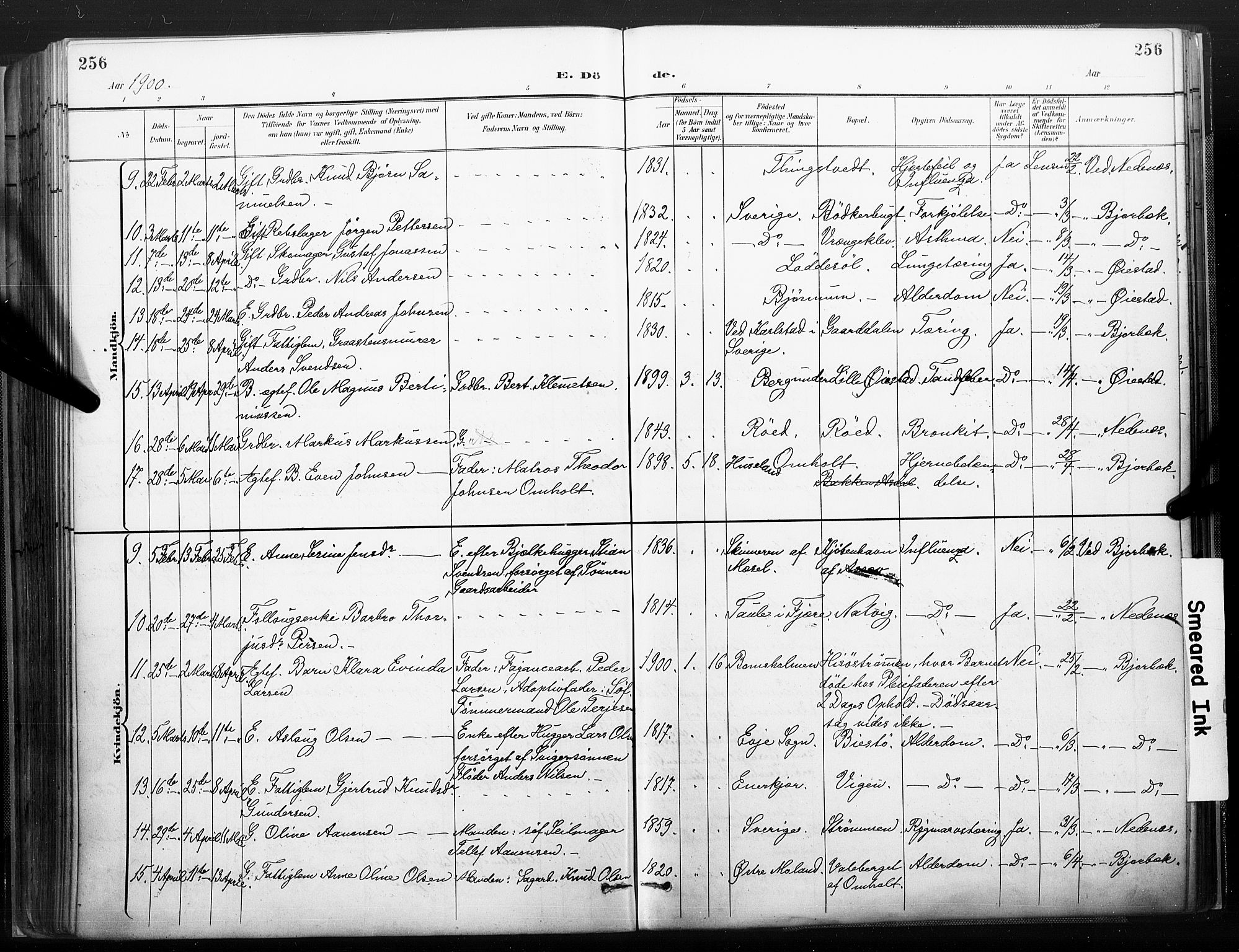 Øyestad sokneprestkontor, AV/SAK-1111-0049/F/Fa/L0018: Parish register (official) no. A 18, 1897-1907, p. 257