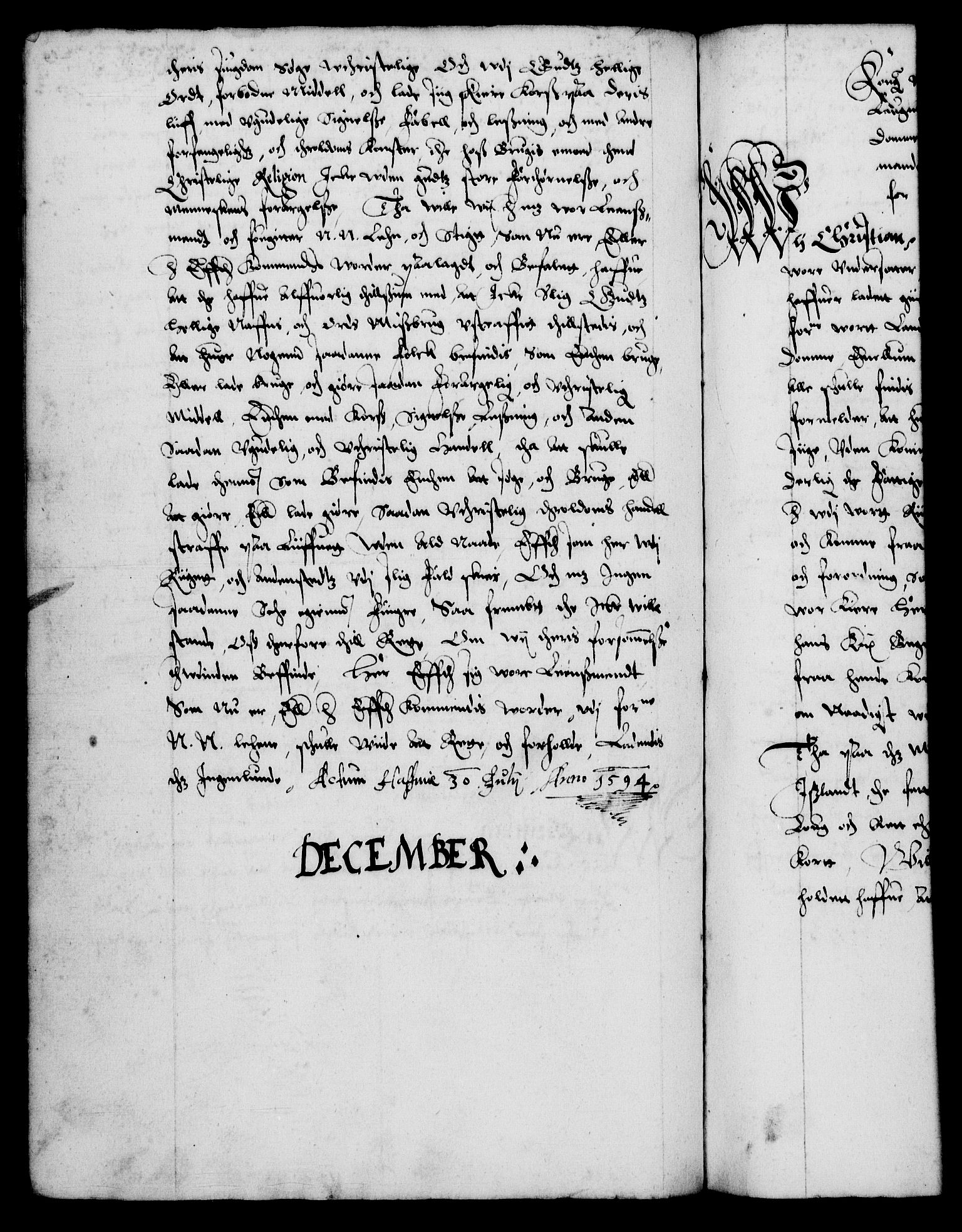 Danske Kanselli 1572-1799, RA/EA-3023/F/Fc/Fca/Fcaa/L0002: Norske registre (mikrofilm), 1588-1596, p. 219b