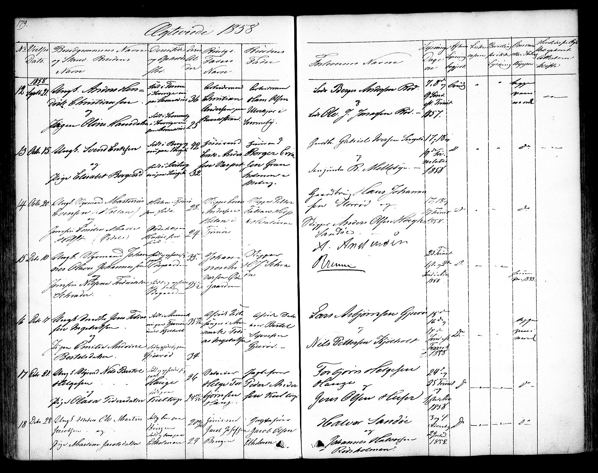 Hvaler prestekontor Kirkebøker, SAO/A-2001/F/Fa/L0006: Parish register (official) no. I 6, 1846-1863, p. 179