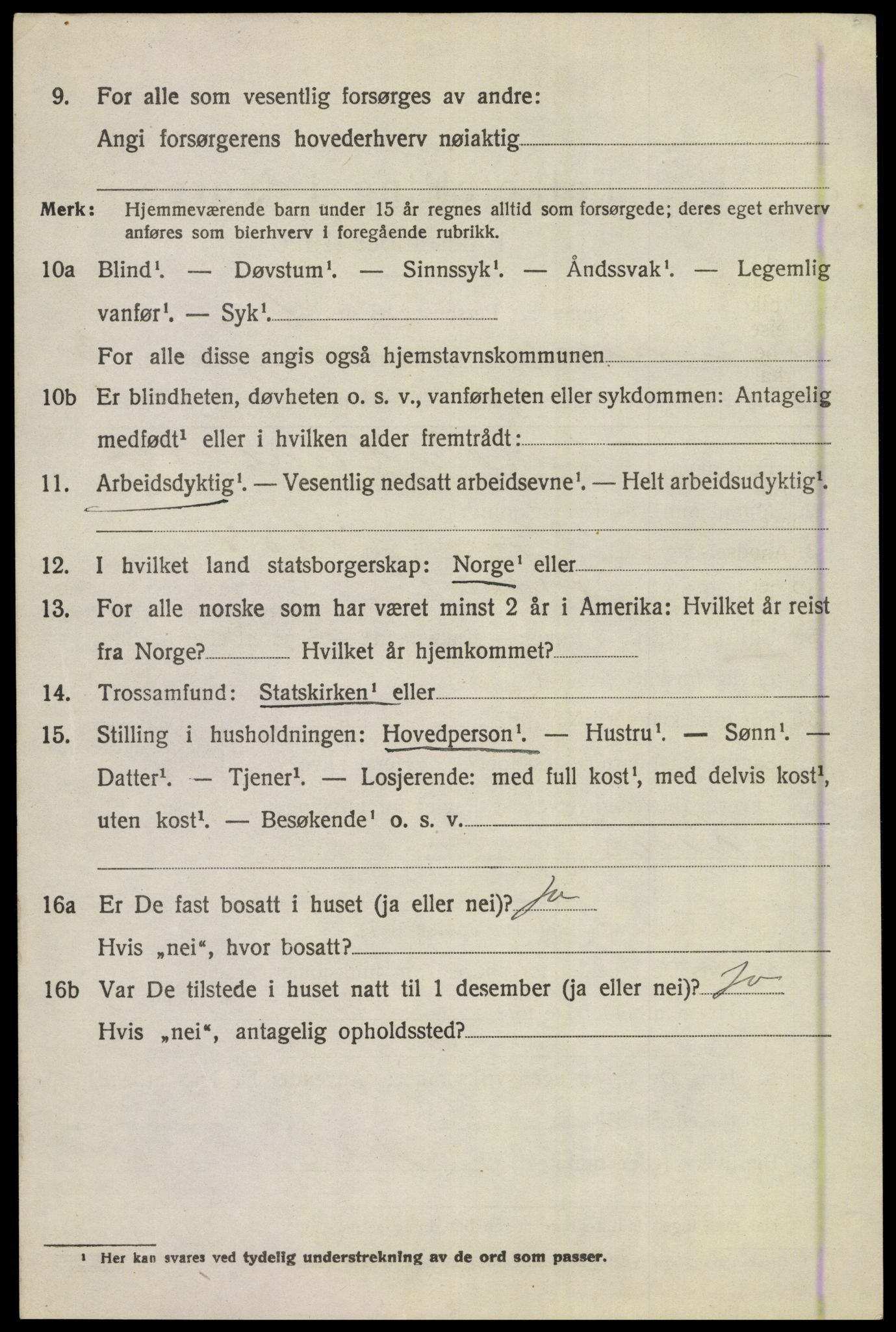 SAKO, 1920 census for Tyristrand, 1920, p. 1973