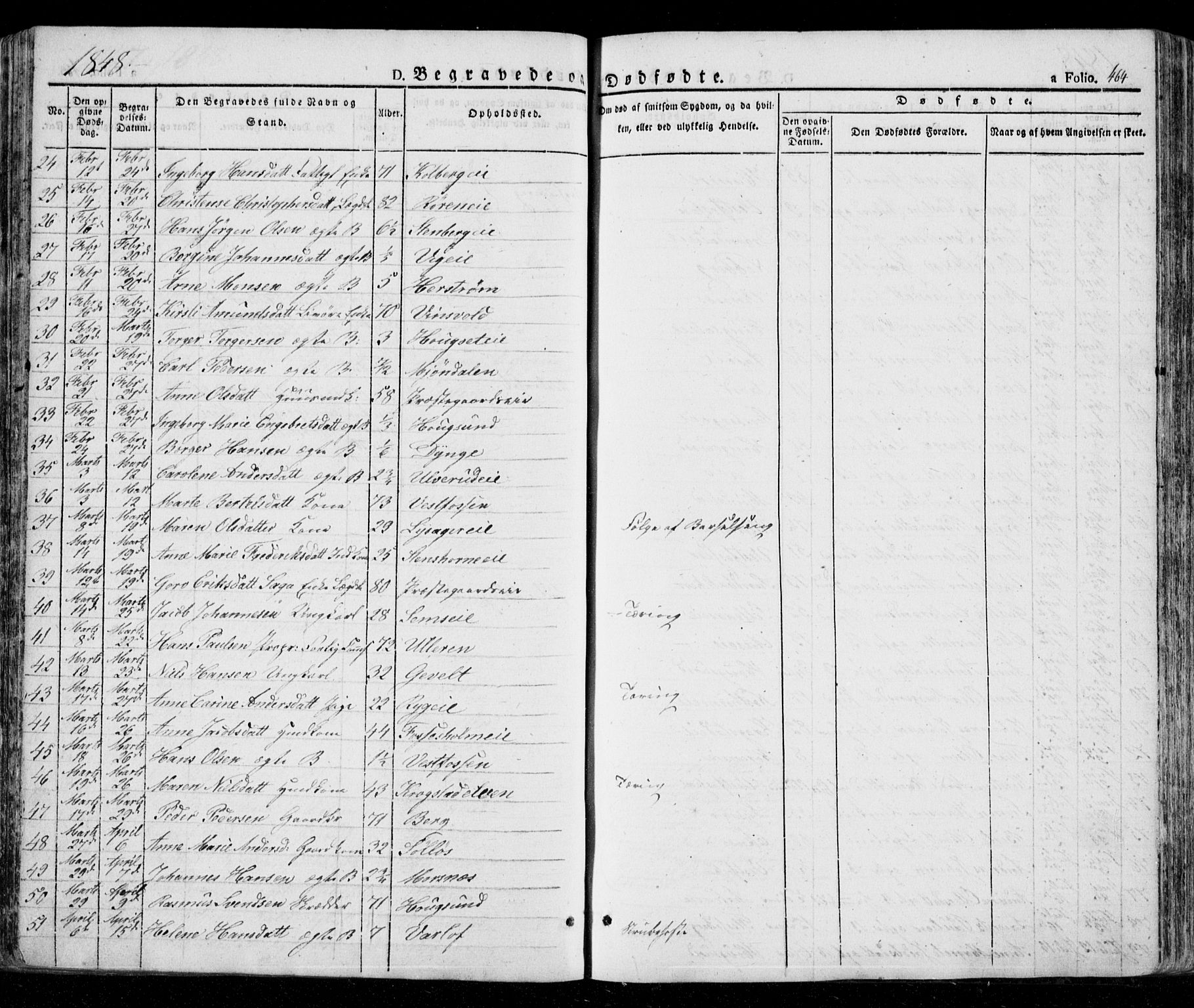 Eiker kirkebøker, AV/SAKO-A-4/G/Ga/L0002: Parish register (copy) no. I 2, 1832-1856, p. 464