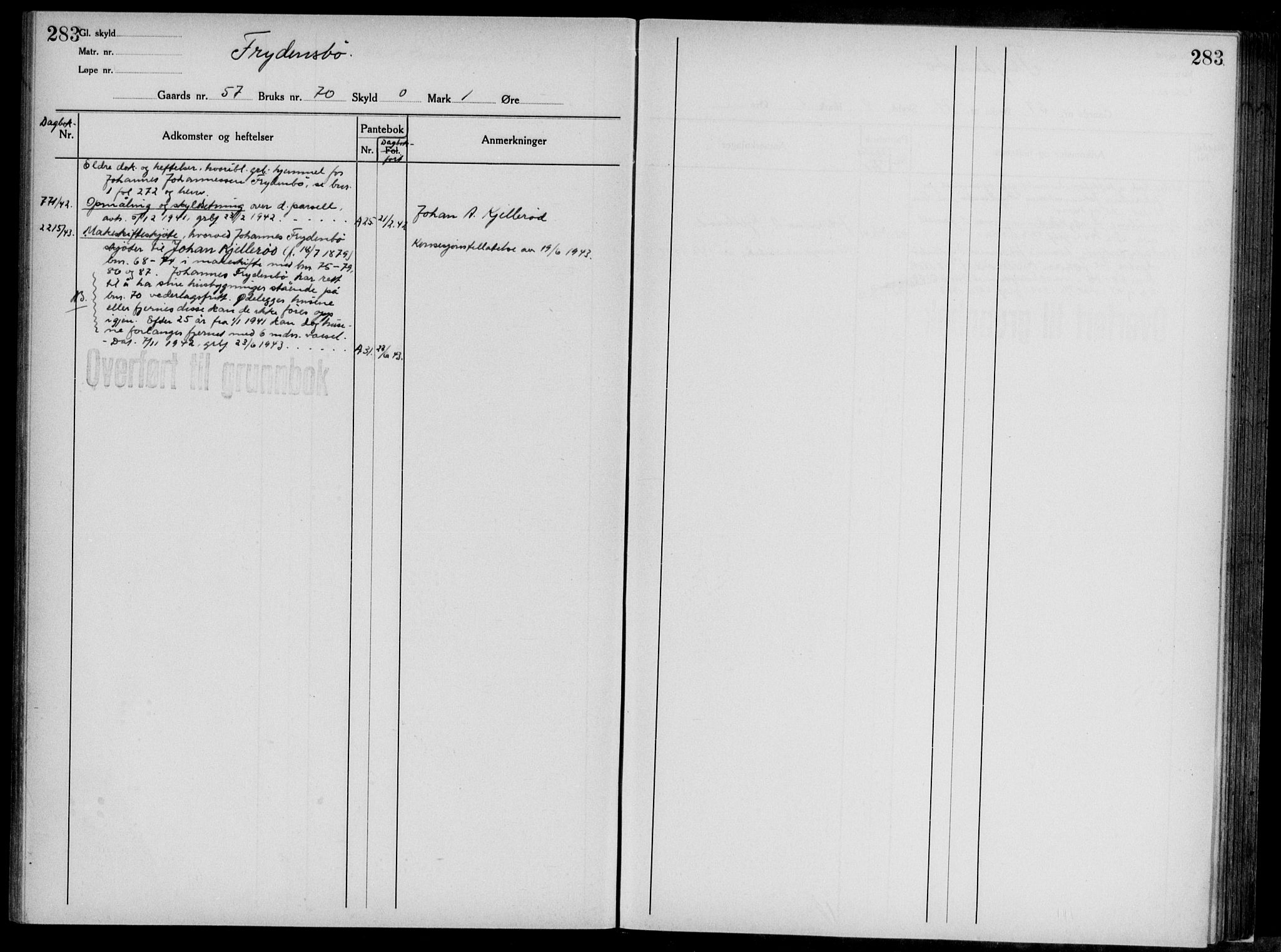 Midhordland sorenskriveri, AV/SAB-A-3001/1/G/Ga/Gab/L0117: Mortgage register no. II.A.b.117, p. 283