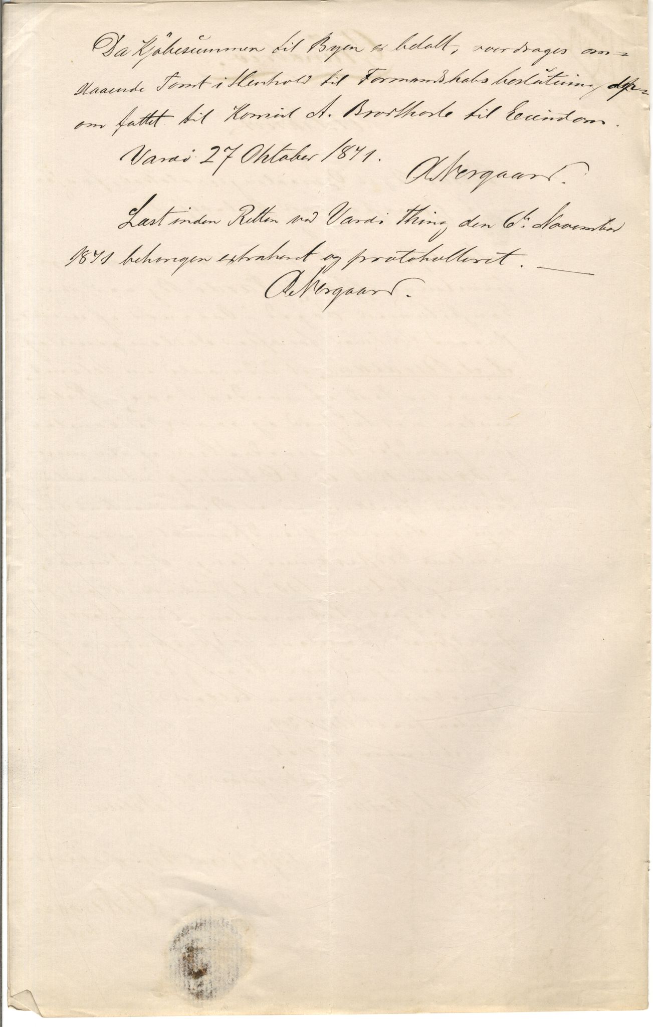 Brodtkorb handel A/S, VAMU/A-0001/Q/Qb/L0001: Skjøter og grunnbrev i Vardø by, 1822-1943, p. 381