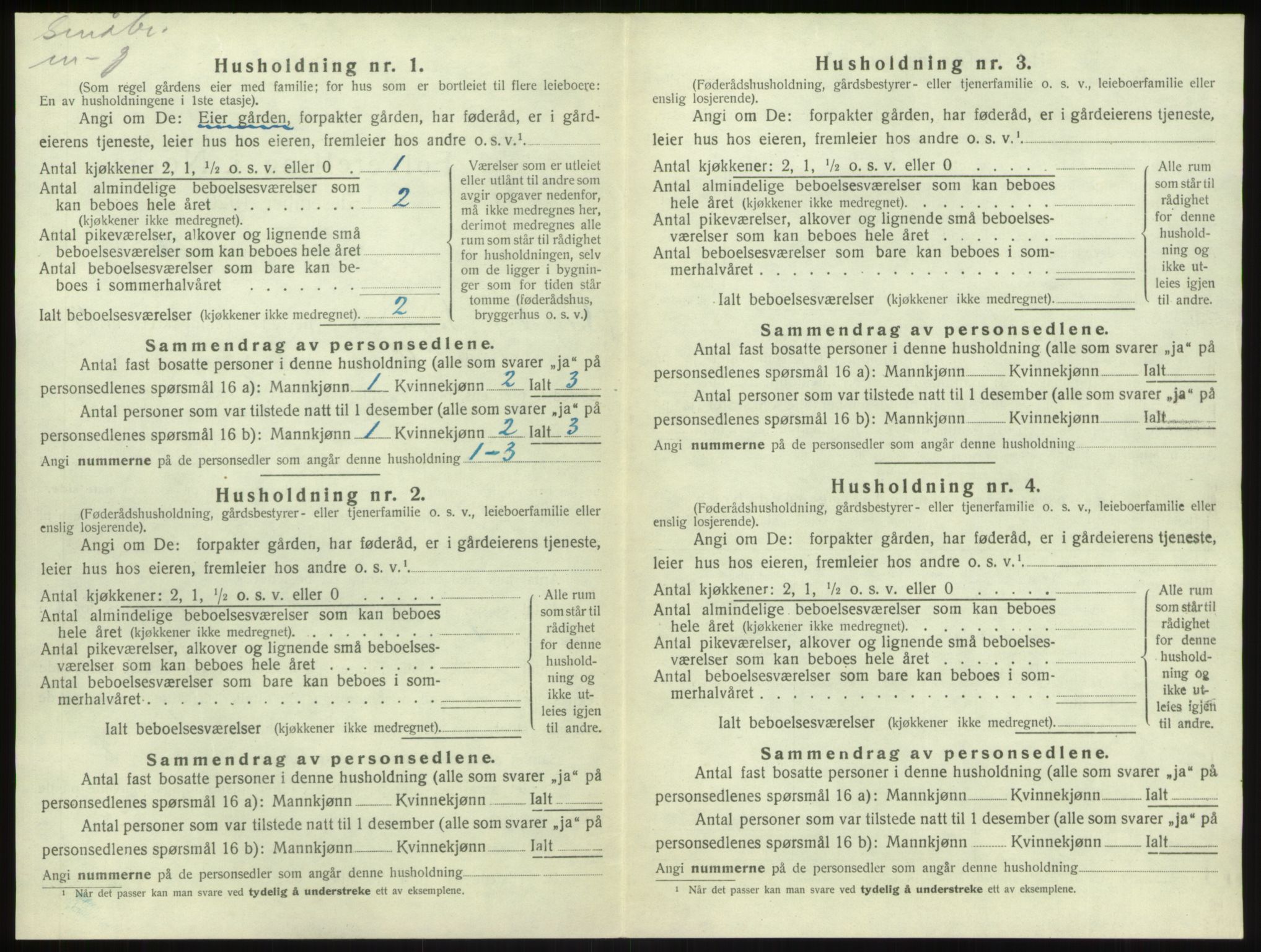 SAB, 1920 census for Sogndal, 1920, p. 934