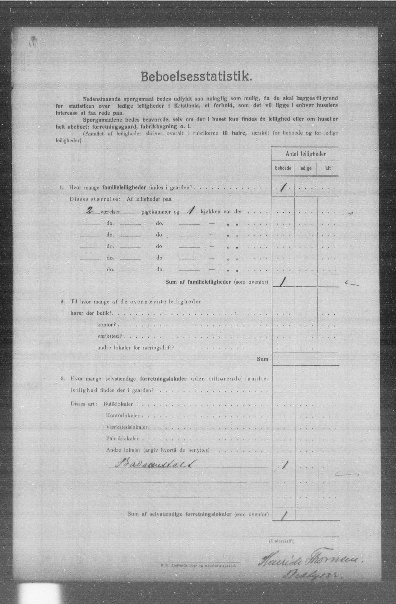 OBA, Municipal Census 1904 for Kristiania, 1904, p. 16034