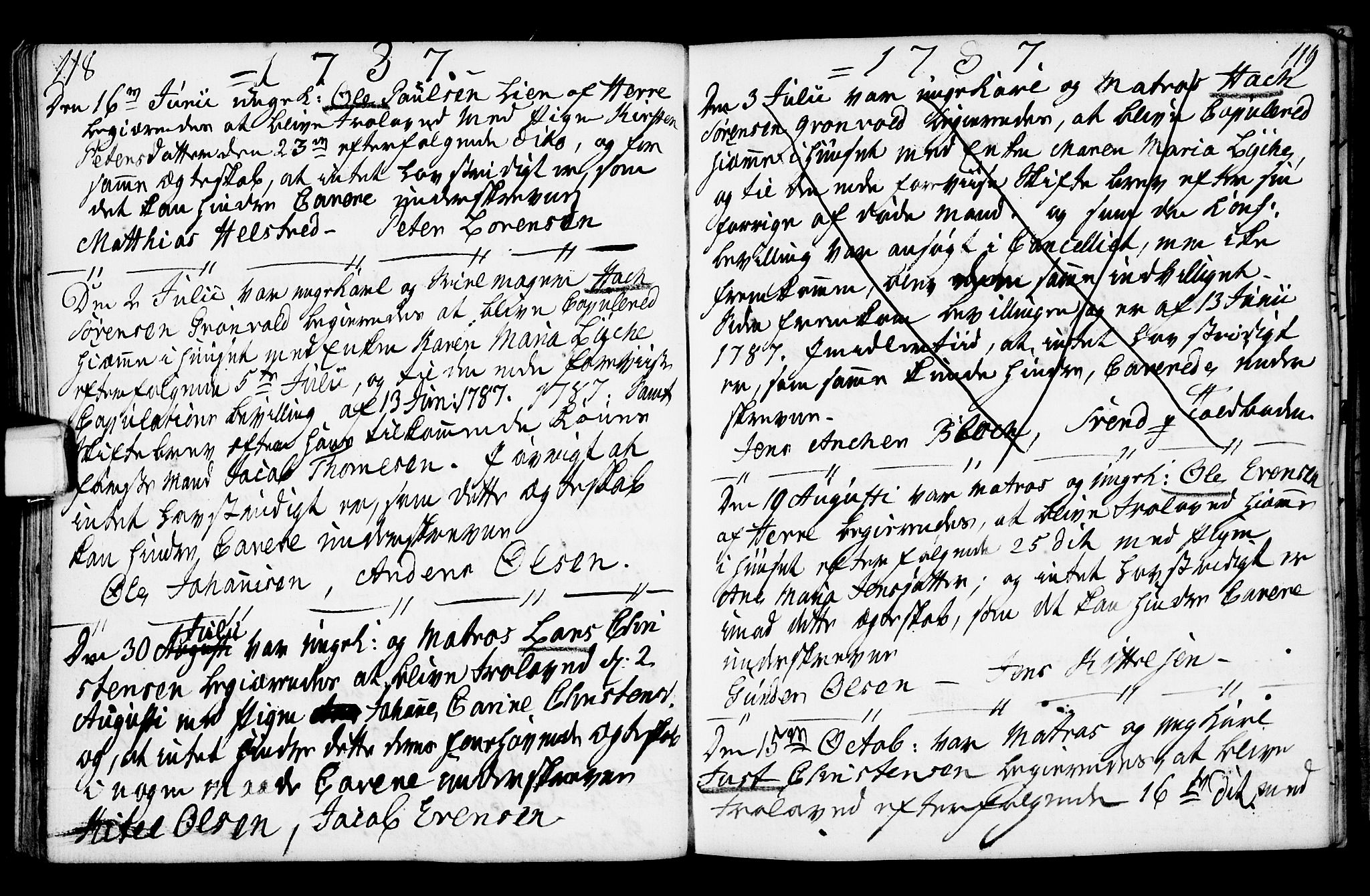Porsgrunn kirkebøker , SAKO/A-104/F/Fa/L0003: Parish register (official) no. 3, 1764-1814, p. 118-119