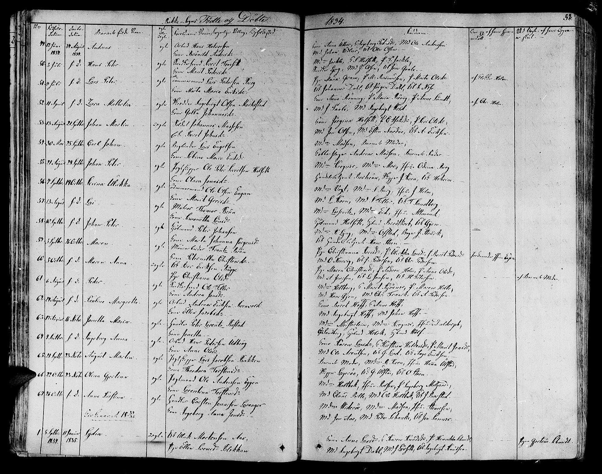 Ministerialprotokoller, klokkerbøker og fødselsregistre - Sør-Trøndelag, SAT/A-1456/606/L0287: Parish register (official) no. 606A04 /2, 1826-1840, p. 52