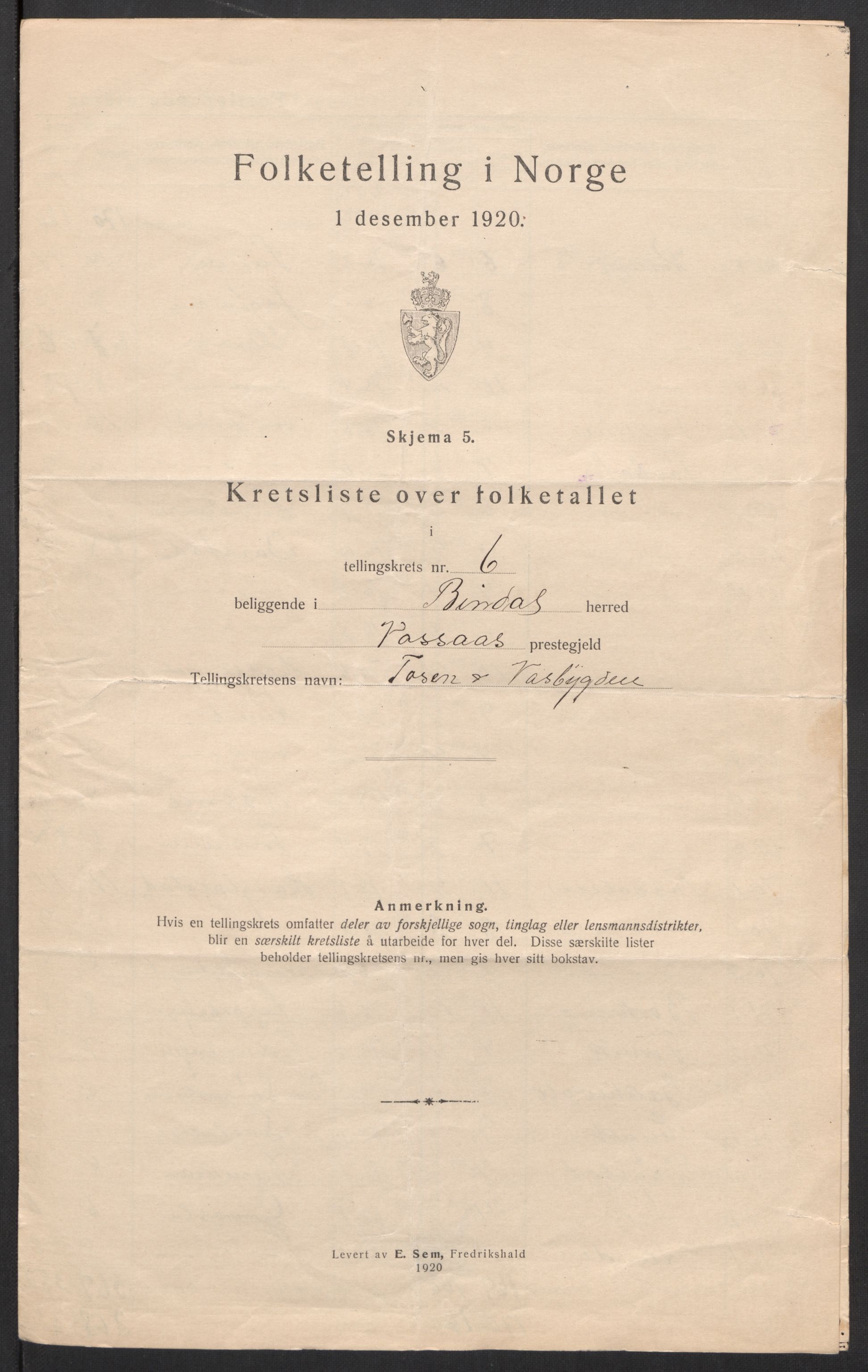 SAT, 1920 census for Bindal, 1920, p. 25