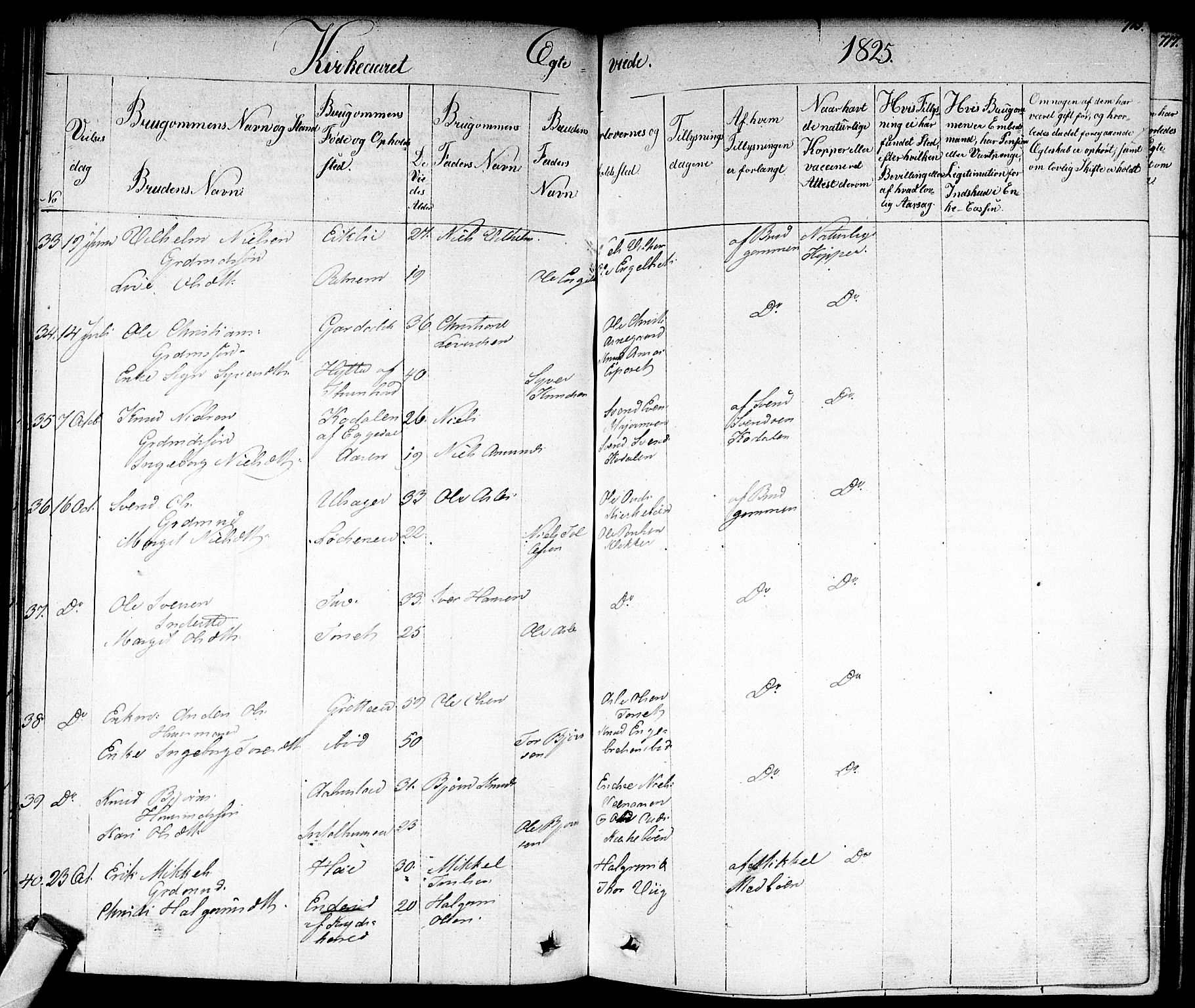 Nes kirkebøker, AV/SAKO-A-236/F/Fa/L0008: Parish register (official) no. 8, 1824-1834, p. 714-715