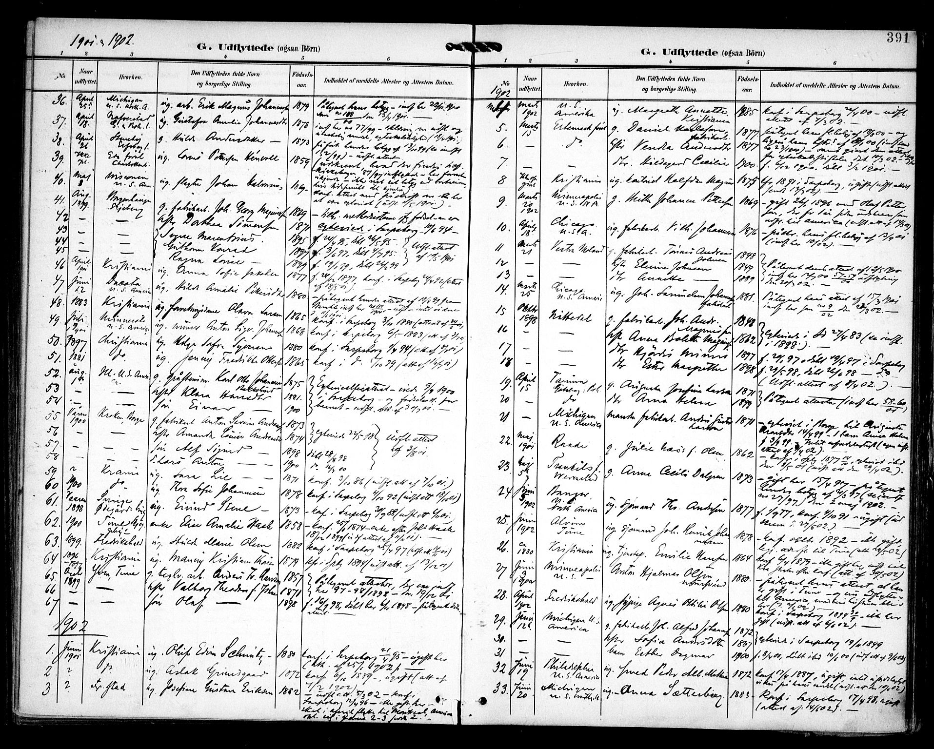 Sarpsborg prestekontor Kirkebøker, AV/SAO-A-2006/F/Fa/L0006: Parish register (official) no. 6, 1900-1909, p. 391