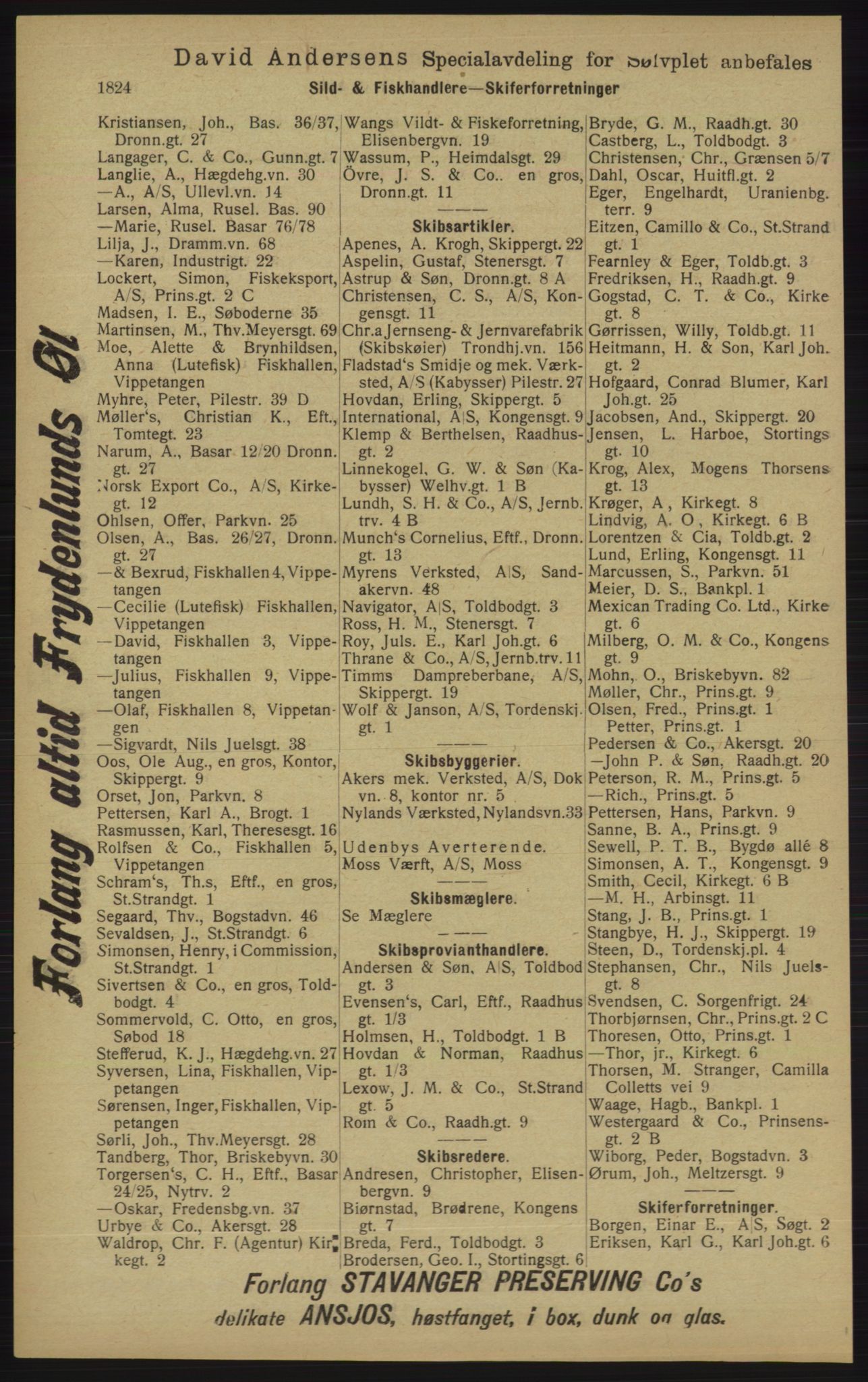 Kristiania/Oslo adressebok, PUBL/-, 1913, p. 1780