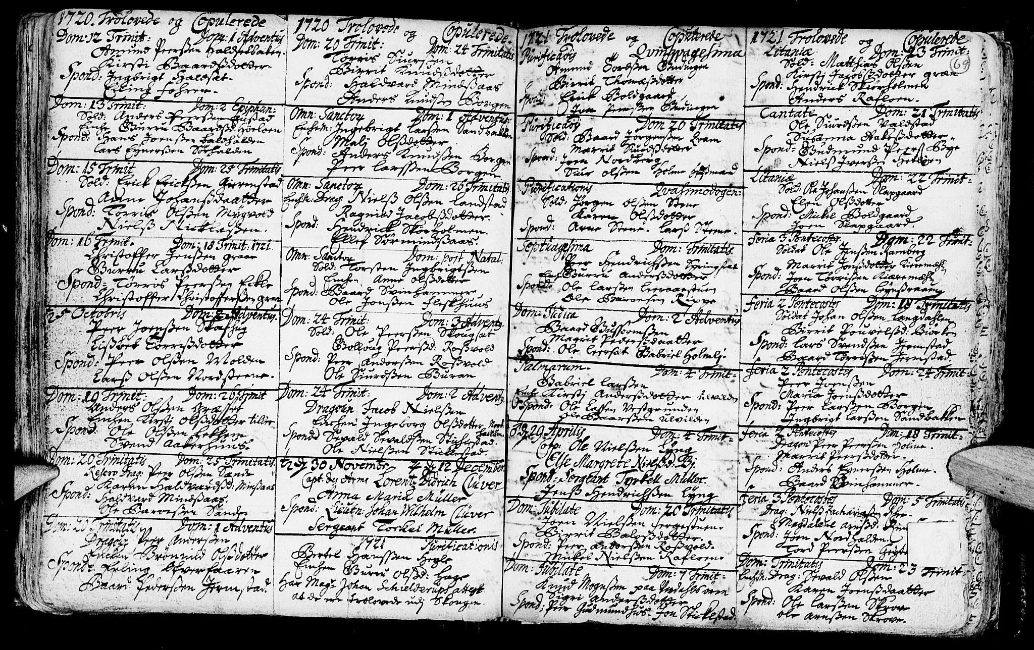 Ministerialprotokoller, klokkerbøker og fødselsregistre - Nord-Trøndelag, SAT/A-1458/723/L0230: Parish register (official) no. 723A01, 1705-1747, p. 69