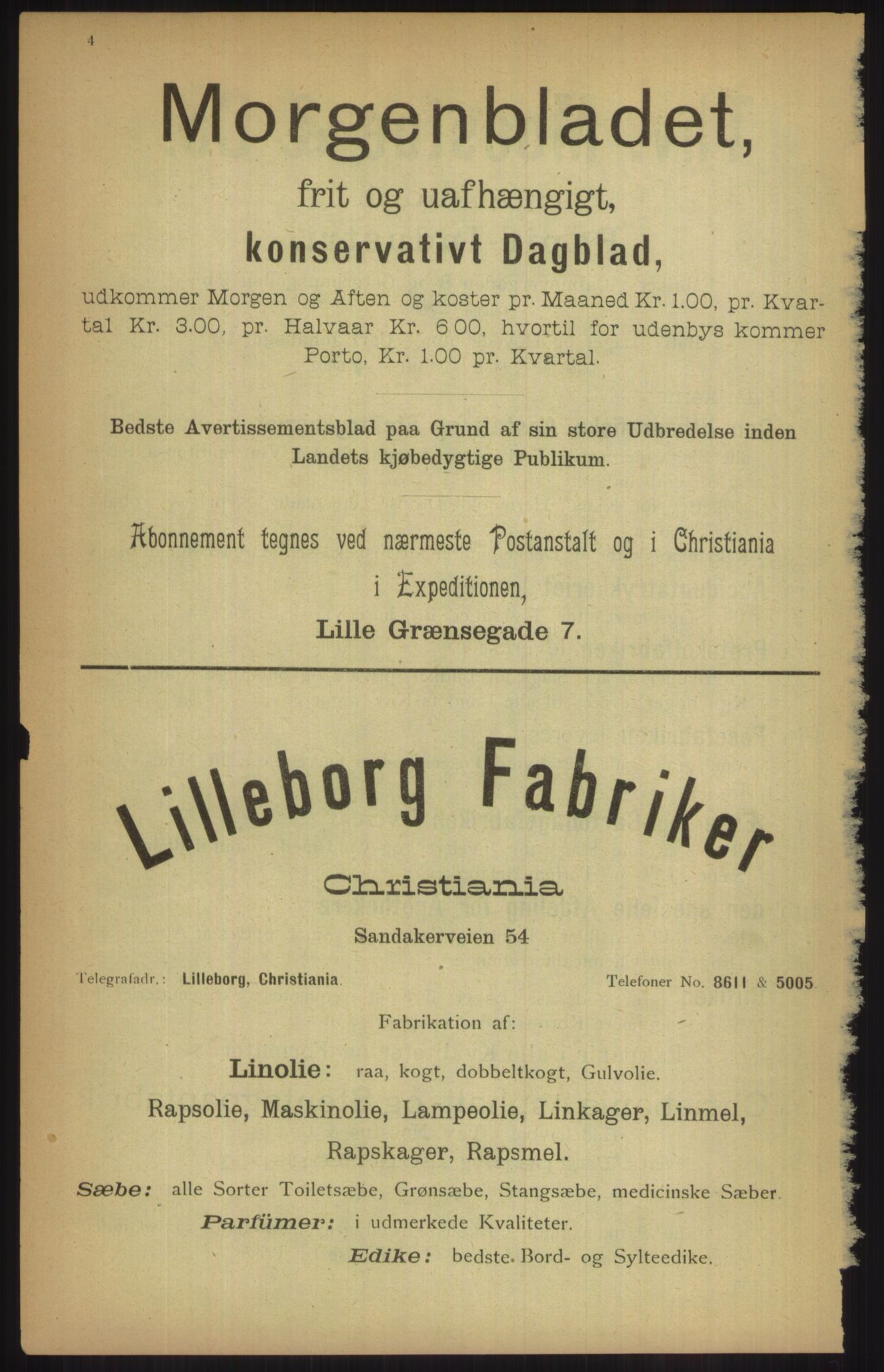 Kristiania/Oslo adressebok, PUBL/-, 1905, p. 4