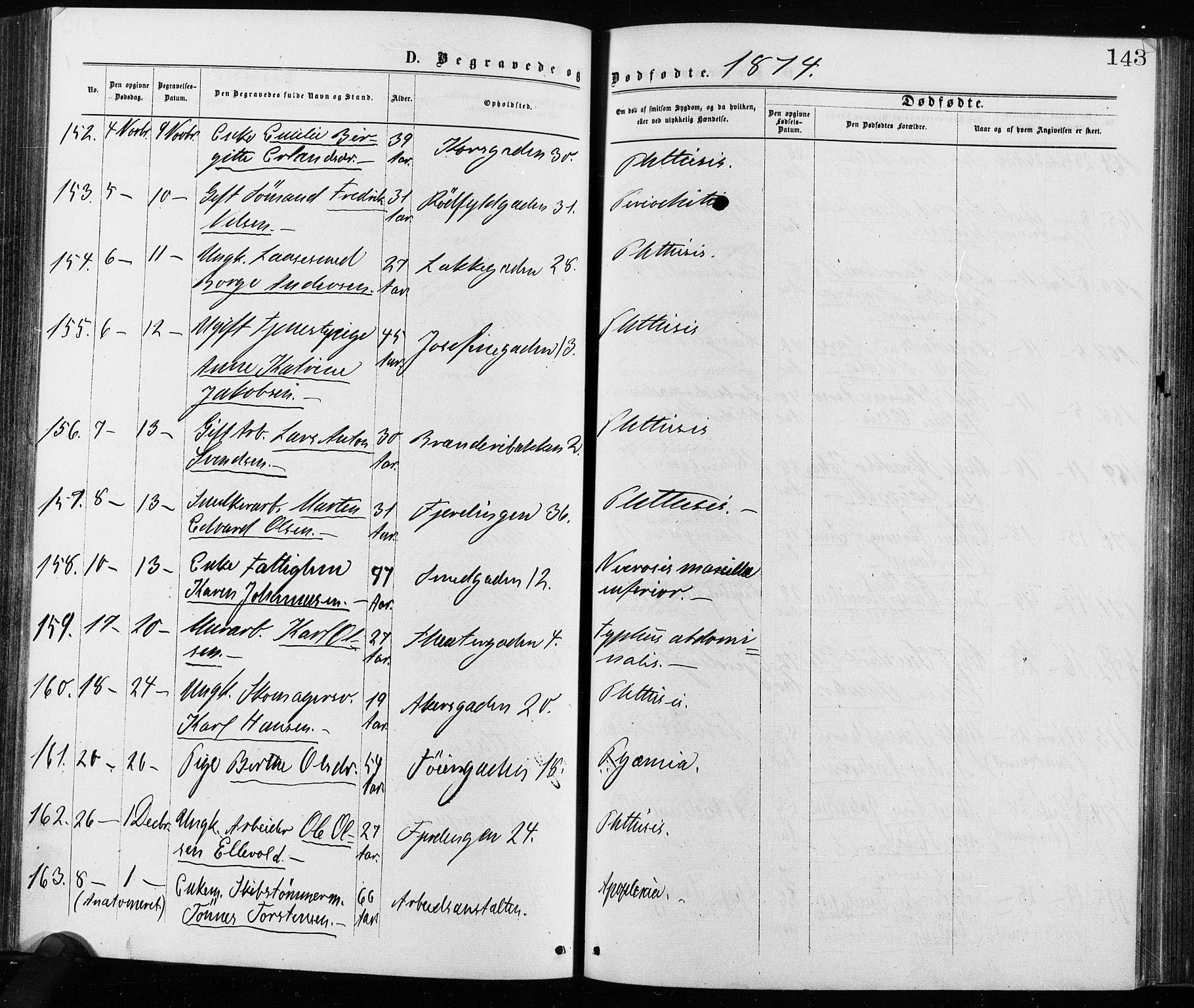 Krohgstøtten sykehusprest Kirkebøker, AV/SAO-A-10854/F/Fa/L0002: Parish register (official) no. 2, 1873-1932, p. 143