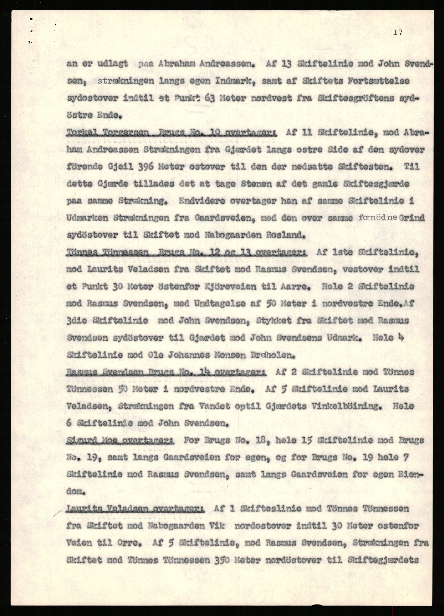 Statsarkivet i Stavanger, SAST/A-101971/03/Y/Yj/L0018: Avskrifter sortert etter gårdsnavn: Engelsvold - Espevold nedre, 1750-1930, p. 126