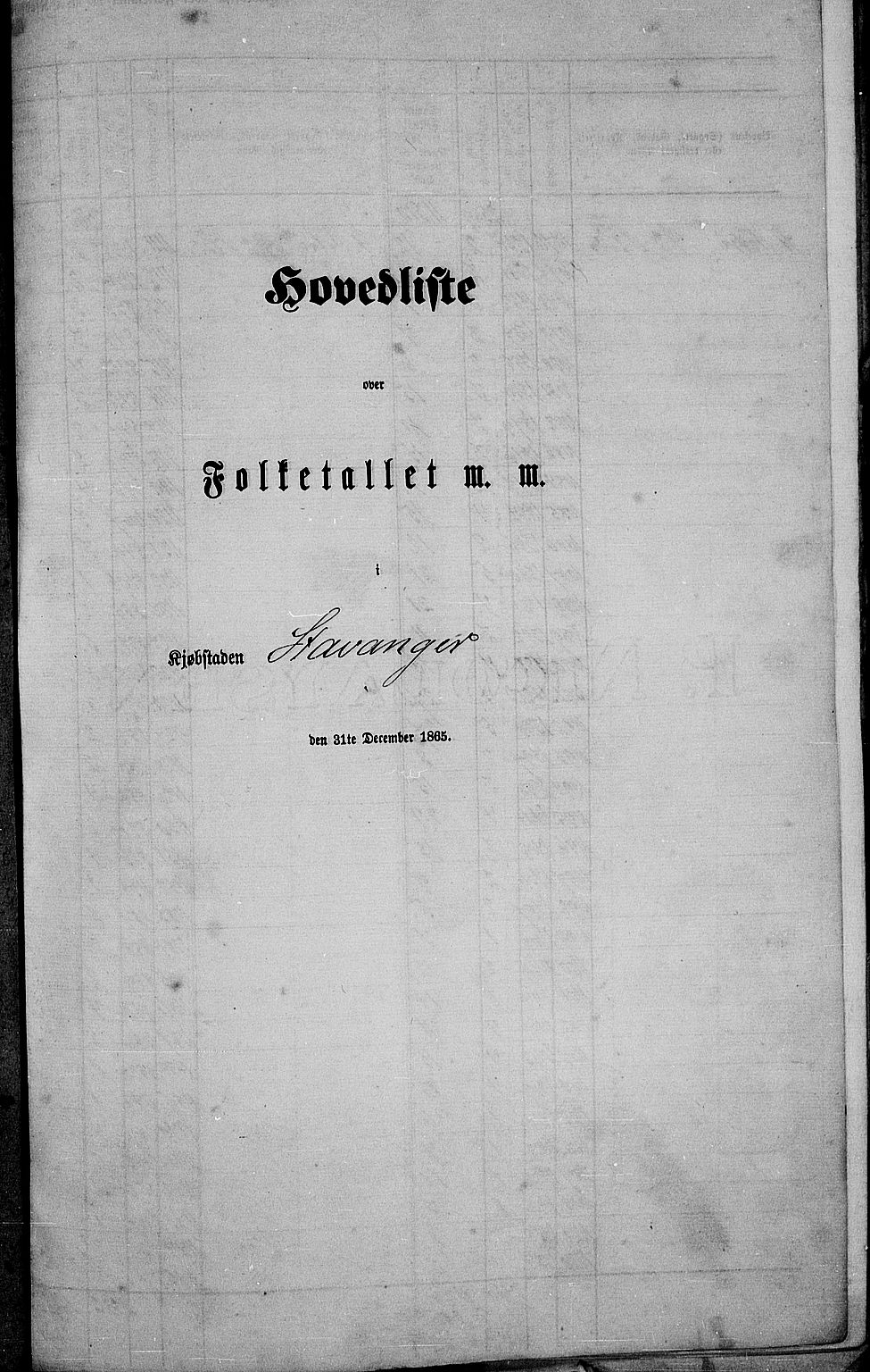 RA, 1865 census for Stavanger, 1865, p. 17