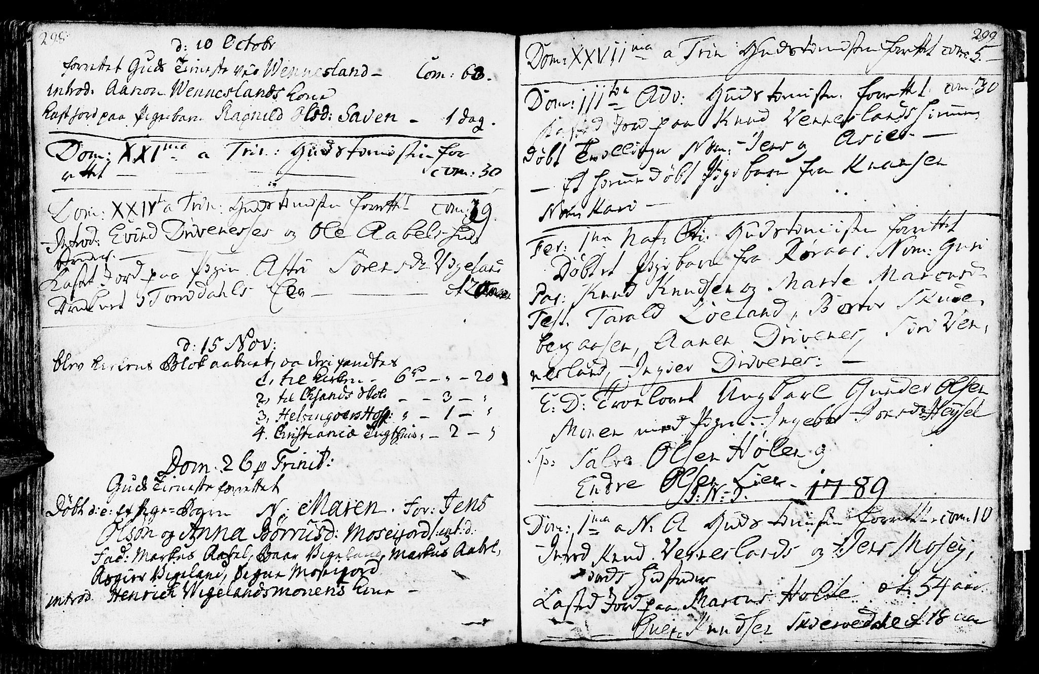 Vennesla sokneprestkontor, AV/SAK-1111-0045/Fa/Fab/L0001: Parish register (official) no. A 1, 1741-1794, p. 298-299