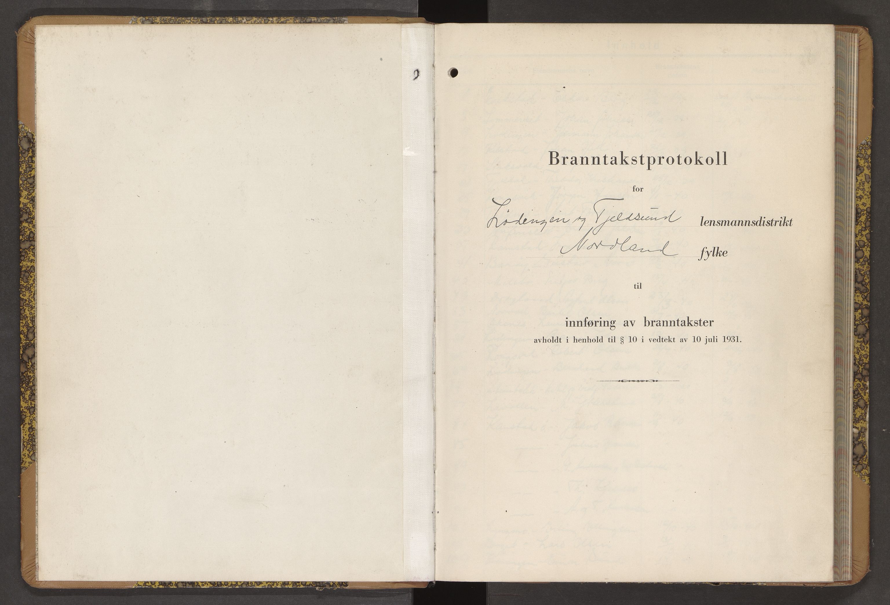 Norges Brannkasse Lødingen og Tjeldsund, SAT/A-5583/Fb/L0012: Branntakstprotokoll, 1939-1950