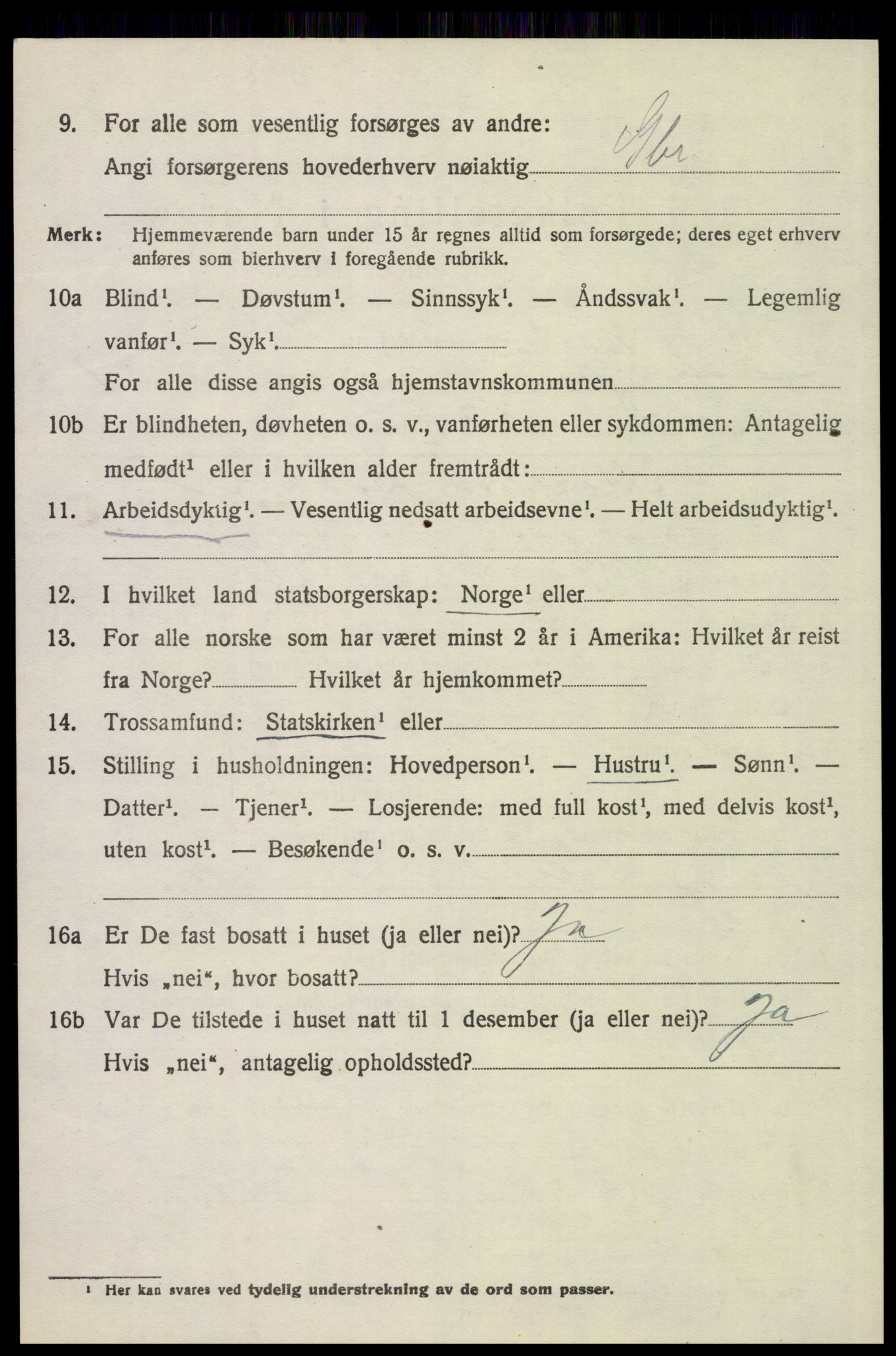 SAH, 1920 census for Grue, 1920, p. 2834