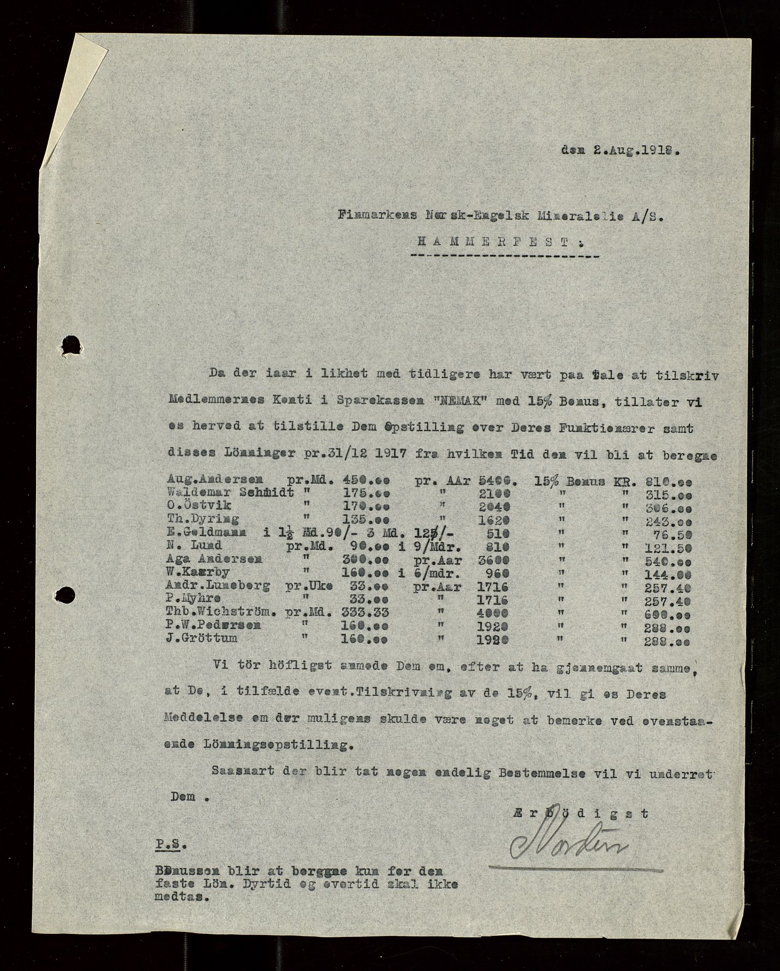 Pa 1521 - A/S Norske Shell, AV/SAST-A-101915/E/Ea/Eaa/L0021: Sjefskorrespondanse, 1918, p. 257