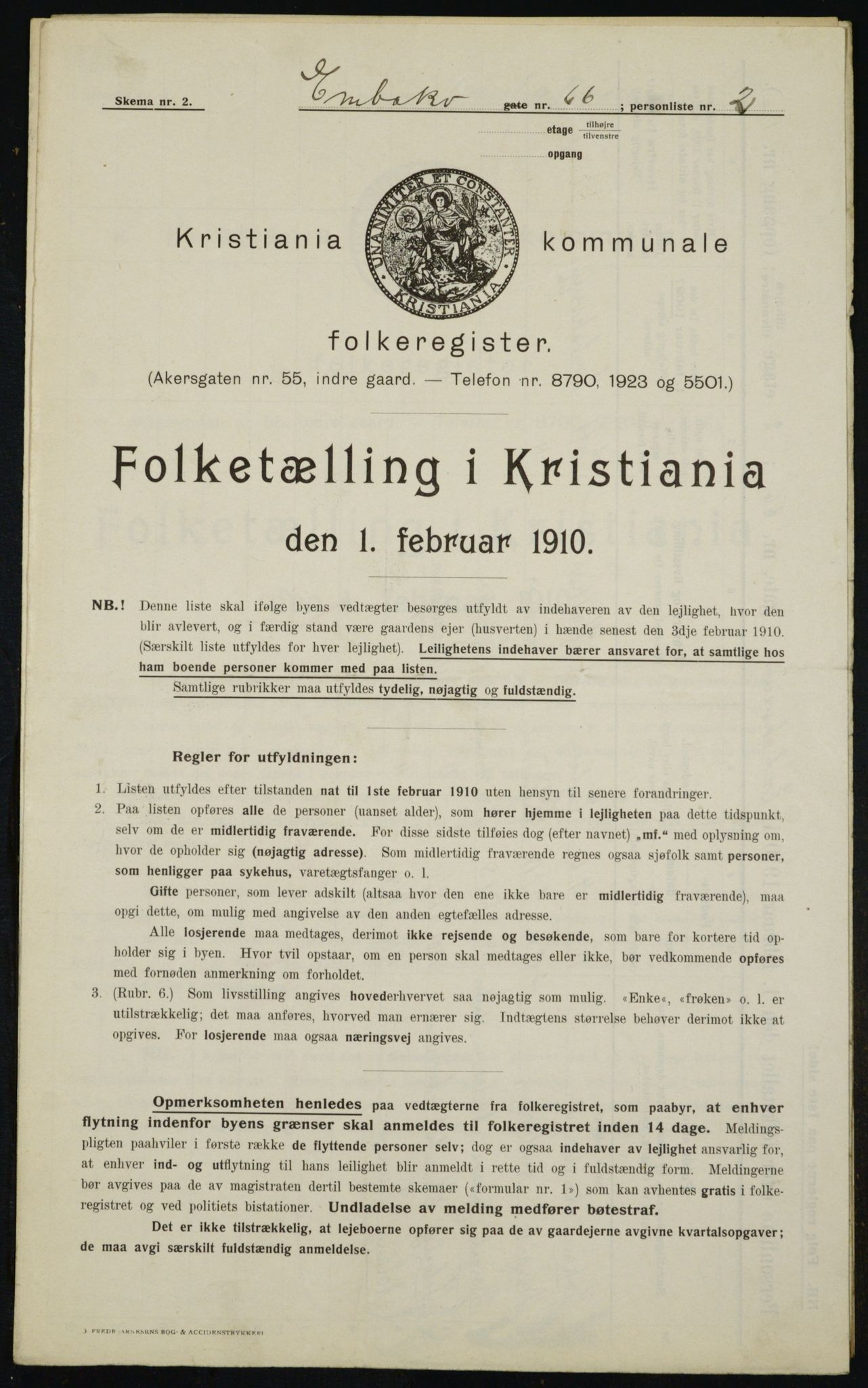 OBA, Municipal Census 1910 for Kristiania, 1910, p. 19675