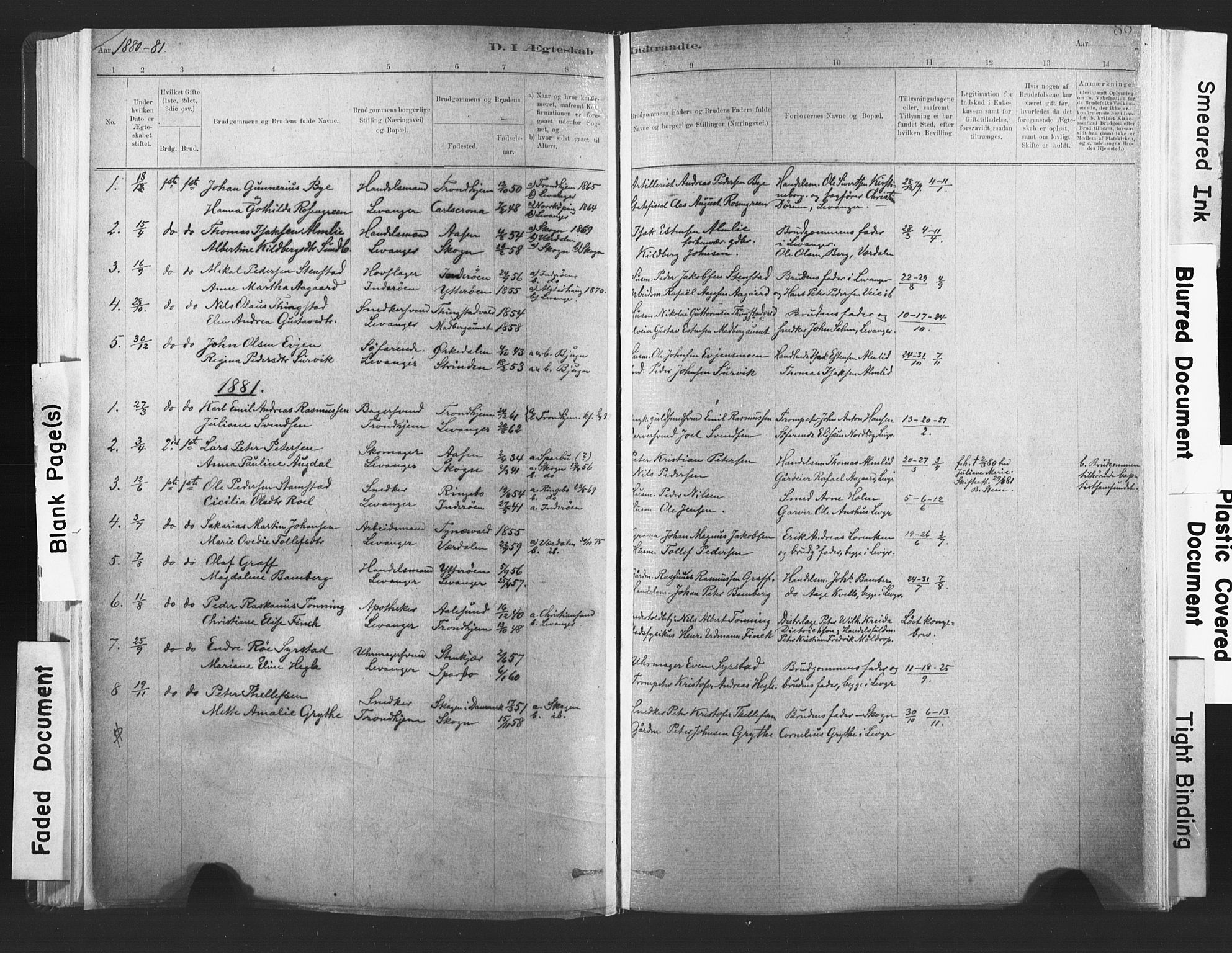 Ministerialprotokoller, klokkerbøker og fødselsregistre - Nord-Trøndelag, SAT/A-1458/720/L0189: Parish register (official) no. 720A05, 1880-1911, p. 88
