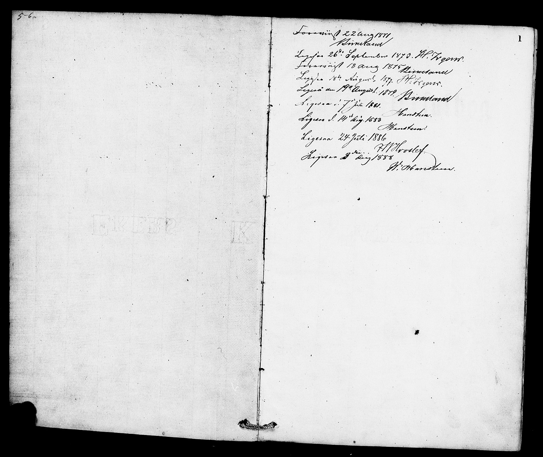Røldal sokneprestembete, SAB/A-100247: Parish register (official) no. A 4, 1870-1886, p. 1