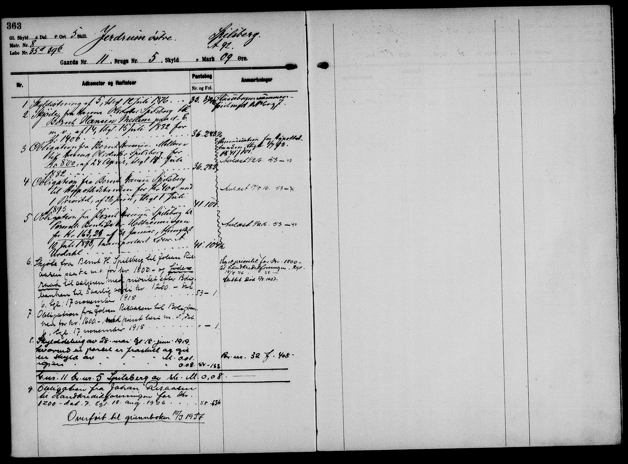 Solør tingrett, AV/SAH-TING-008/H/Ha/Hak/L0001: Mortgage register no. I, 1900-1935, p. 363