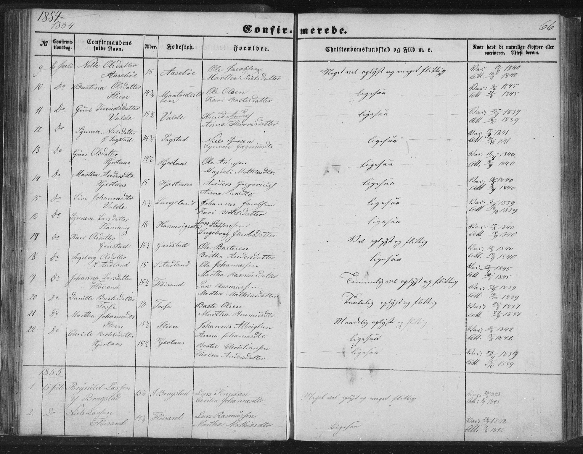 Alversund Sokneprestembete, SAB/A-73901/H/Ha/Hab: Parish register (copy) no. C 1, 1851-1866, p. 66