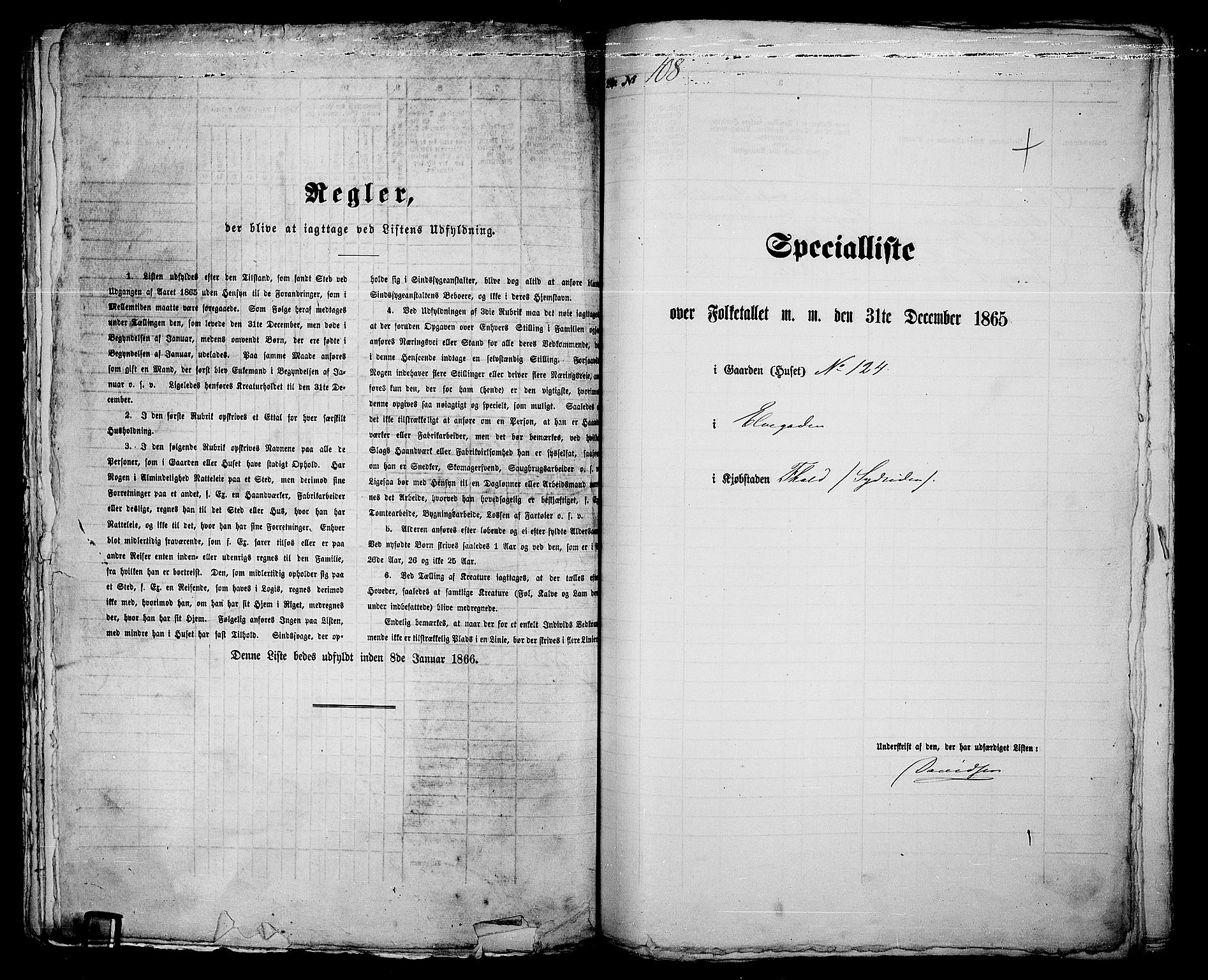 RA, 1865 census for Fredrikshald, 1865, p. 229