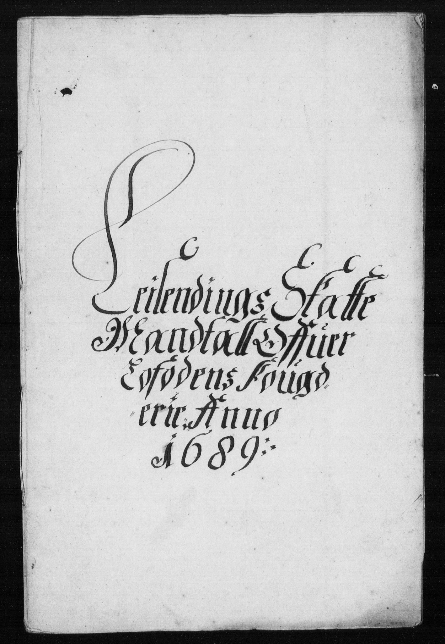 Rentekammeret inntil 1814, Reviderte regnskaper, Stiftamtstueregnskaper, Trondheim stiftamt og Nordland amt, RA/EA-6044/R/Rh/L0013: Nordland amt, 1689