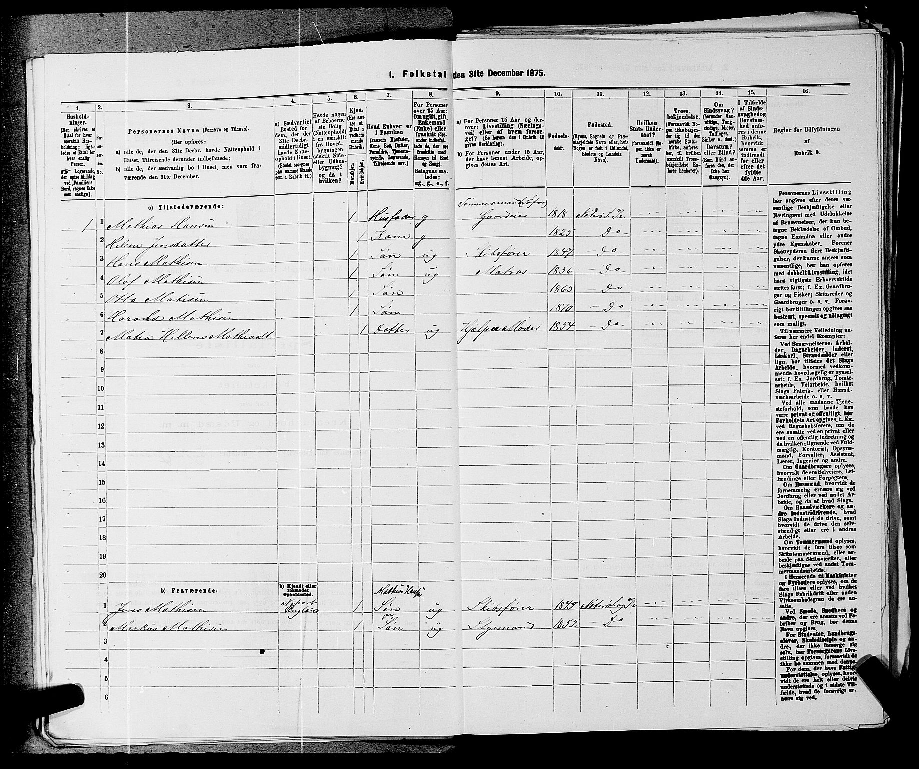 SAKO, 1875 census for 0722P Nøtterøy, 1875, p. 1545