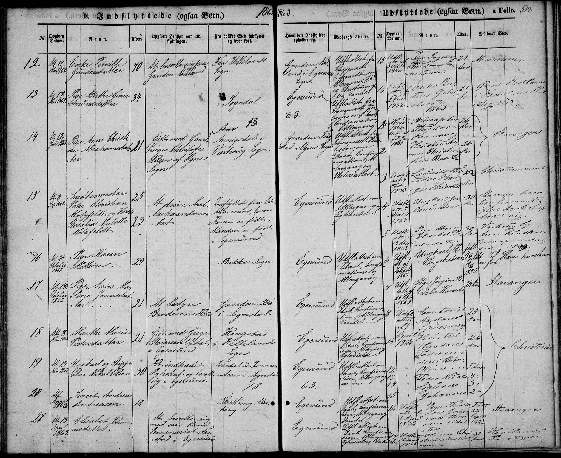 Eigersund sokneprestkontor, SAST/A-101807/S08/L0013: Parish register (official) no. A 12.2, 1850-1865, p. 512