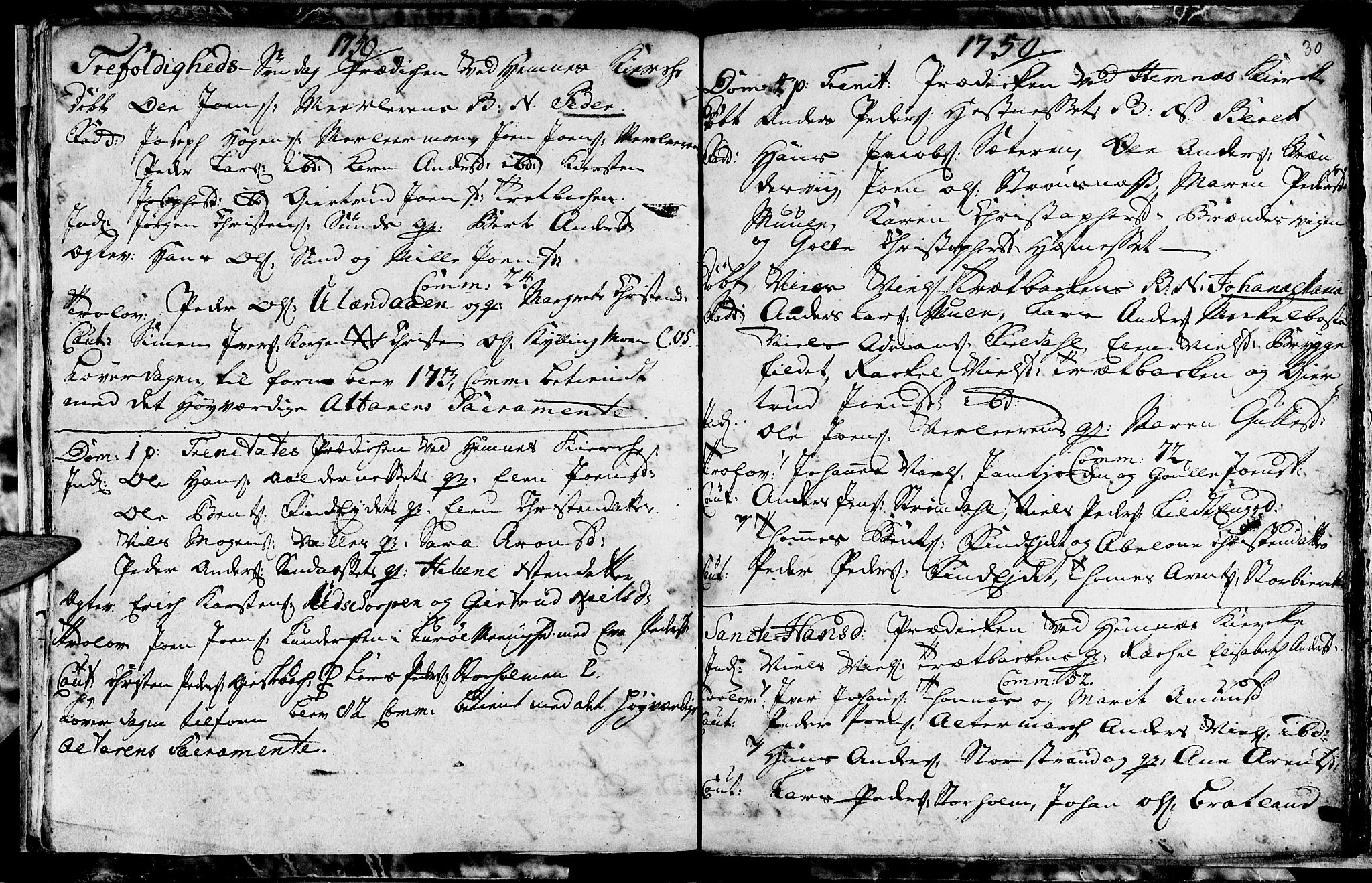 Ministerialprotokoller, klokkerbøker og fødselsregistre - Nordland, SAT/A-1459/825/L0347: Parish register (official) no. 825A03, 1748-1751, p. 30