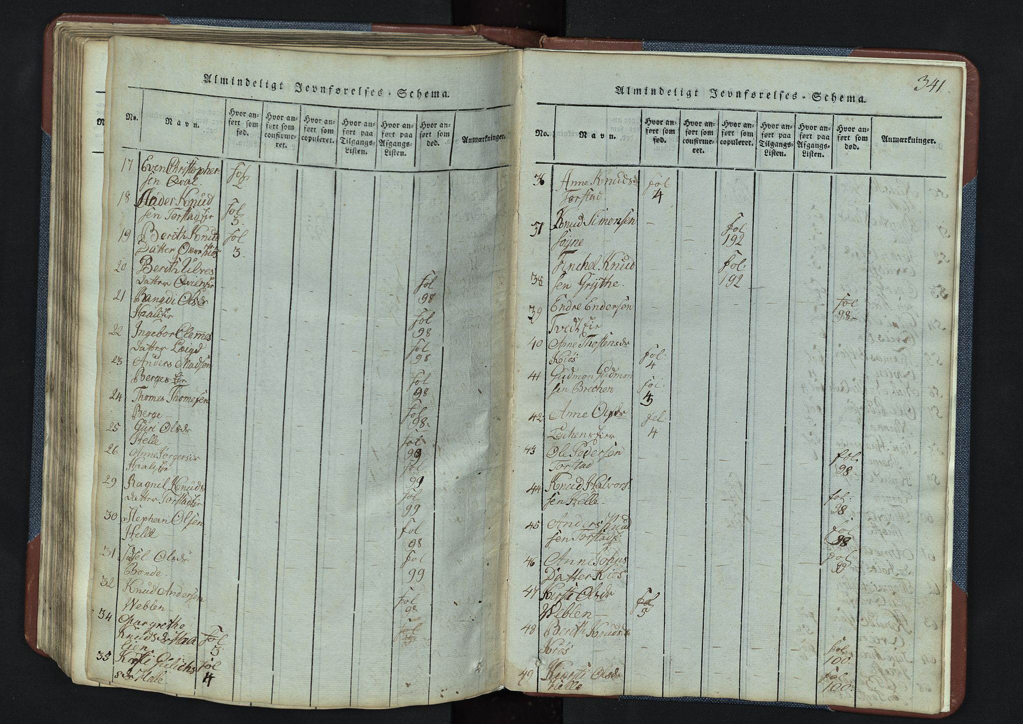 Vang prestekontor, Valdres, SAH/PREST-140/H/Hb/L0003: Parish register (copy) no. 3, 1814-1892, p. 341