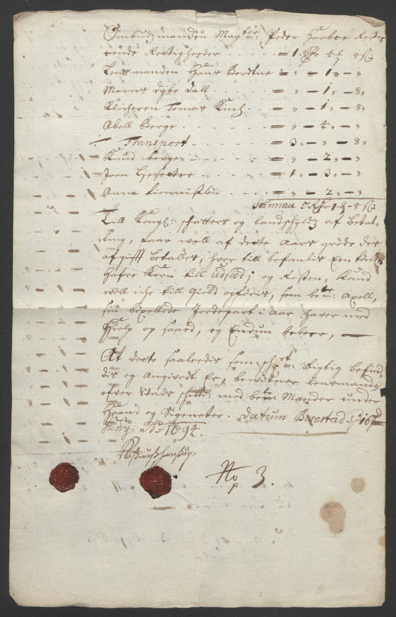 Rentekammeret inntil 1814, Reviderte regnskaper, Fogderegnskap, AV/RA-EA-4092/R53/L3421: Fogderegnskap Sunn- og Nordfjord, 1693-1694, p. 446