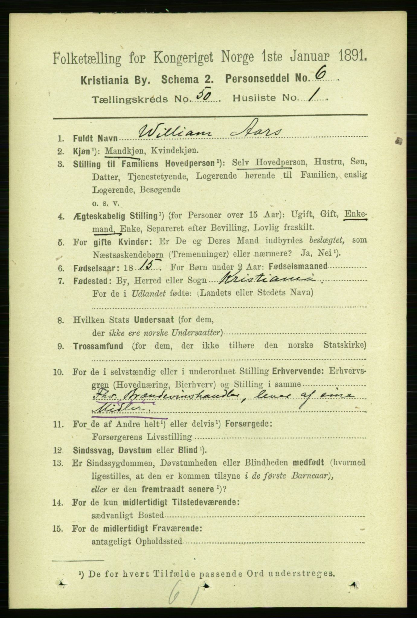 RA, 1891 census for 0301 Kristiania, 1891, p. 28985