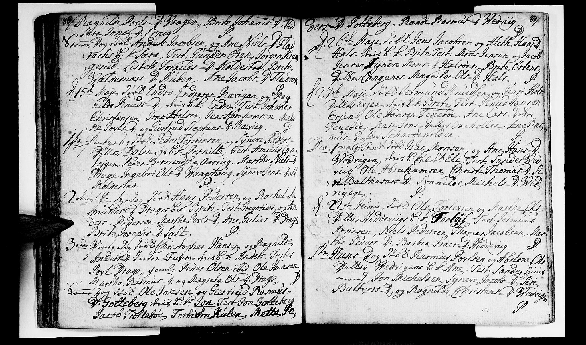 Selje sokneprestembete, AV/SAB-A-99938/H/Ha/Haa/Haaa: Parish register (official) no. A 4, 1743-1759, p. 86-87