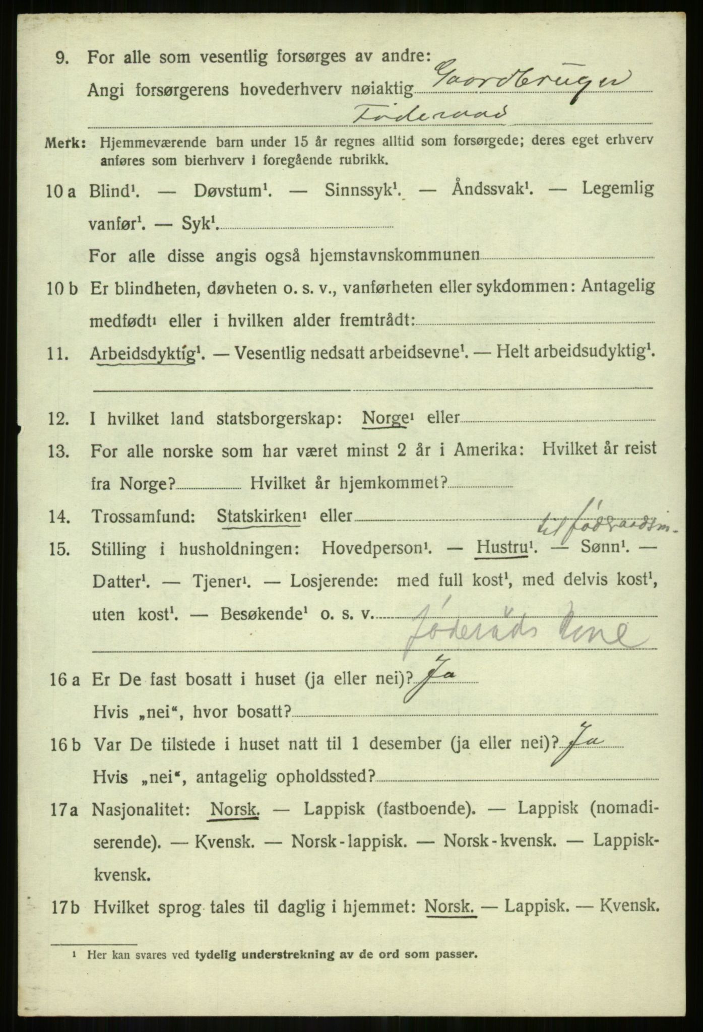 SATØ, 1920 census for Målselv, 1920, p. 7596