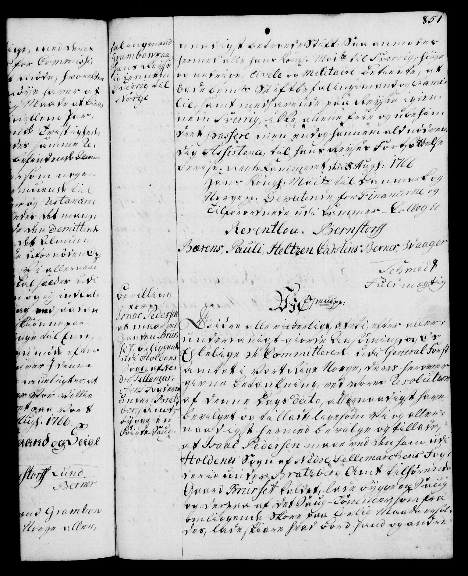 Rentekammeret, Kammerkanselliet, AV/RA-EA-3111/G/Gg/Gga/L0007: Norsk ekspedisjonsprotokoll med register (merket RK 53.7), 1759-1768, p. 851