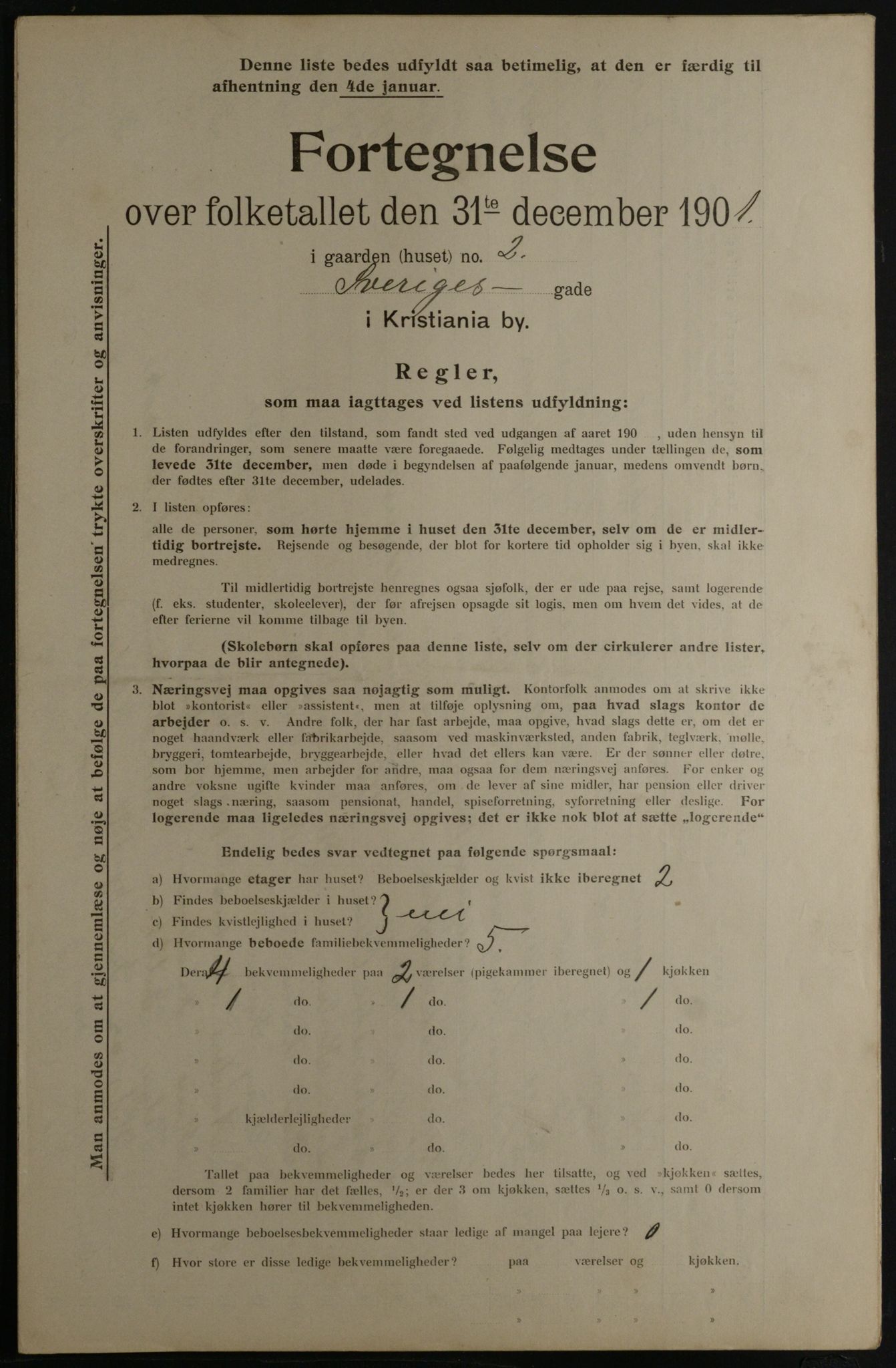 OBA, Municipal Census 1901 for Kristiania, 1901, p. 16254