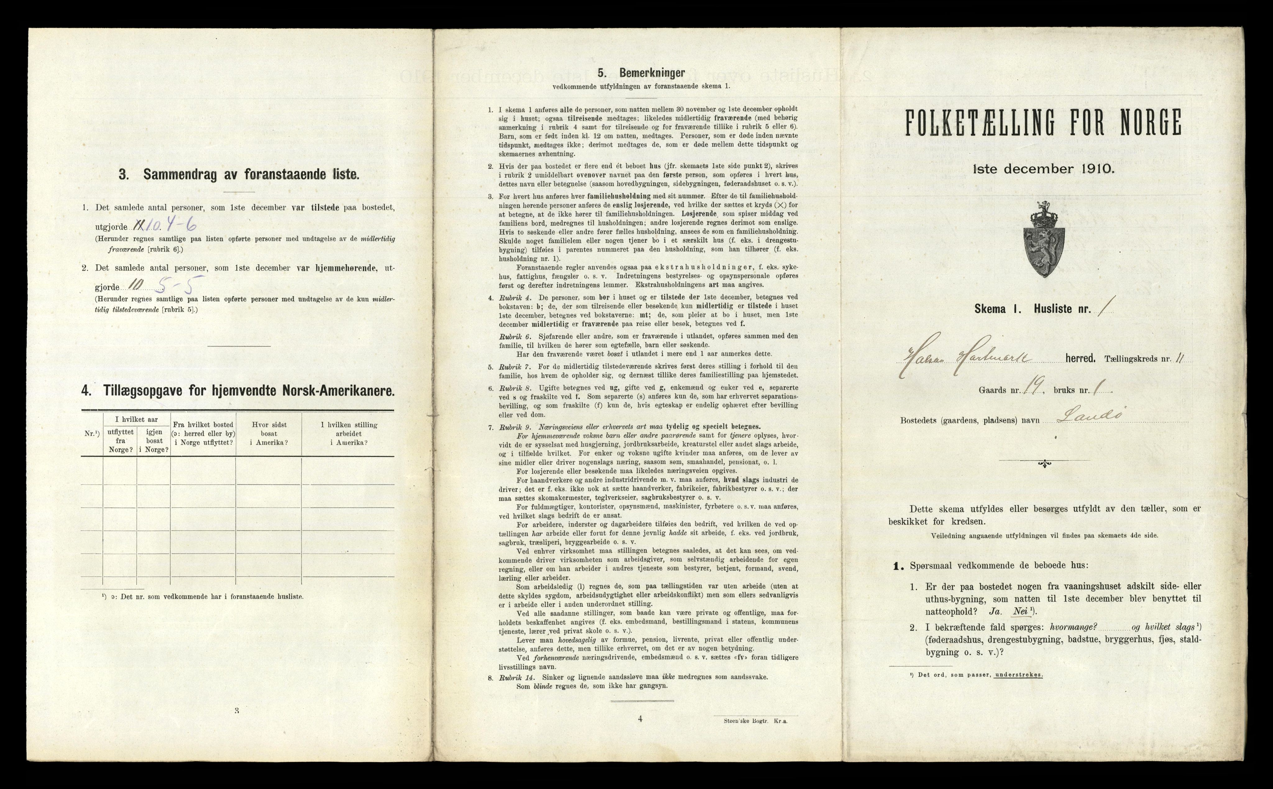 RA, 1910 census for Halse og Harkmark, 1910, p. 1044