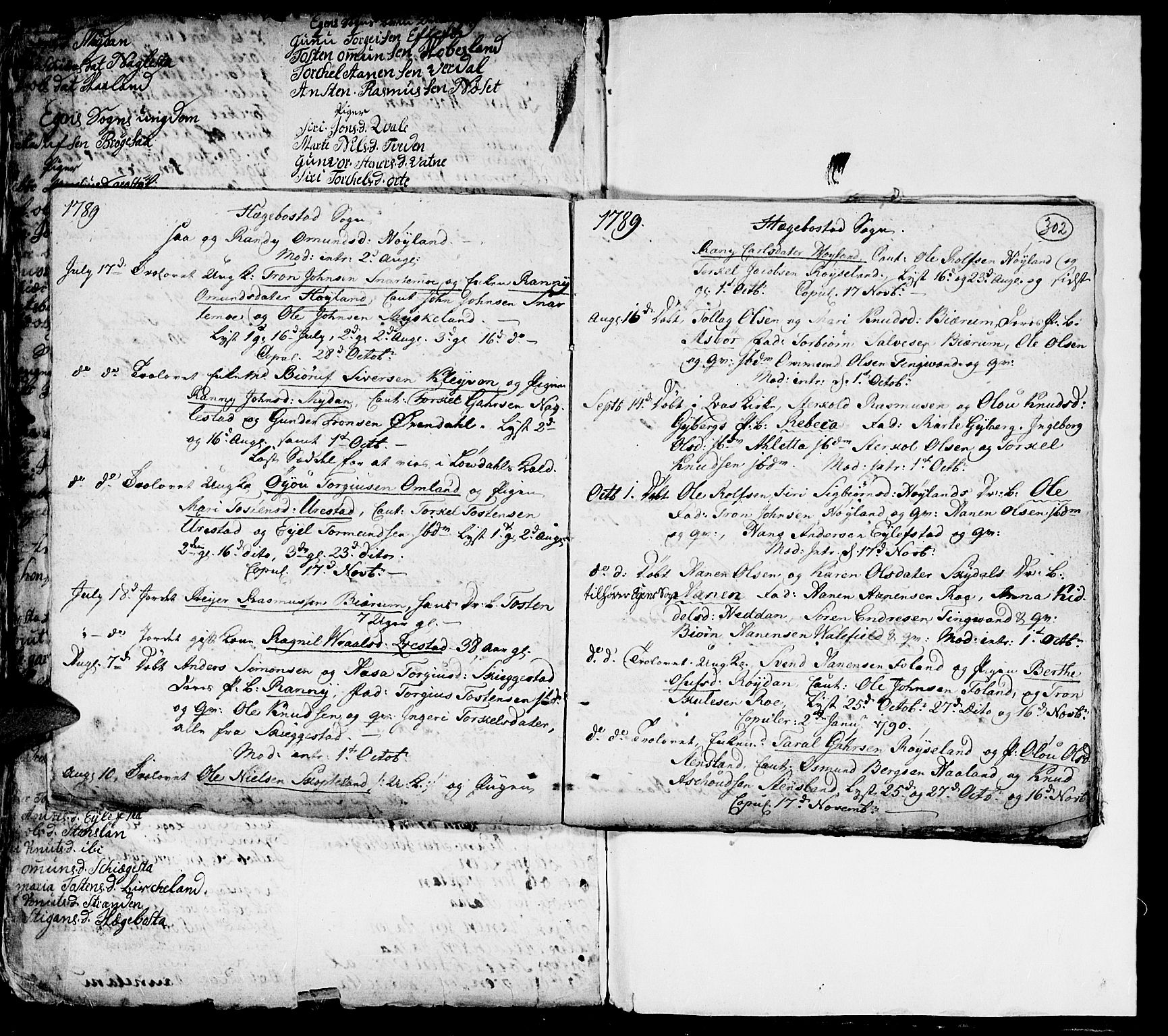 Hægebostad sokneprestkontor, AV/SAK-1111-0024/F/Fa/Faa/L0001: Parish register (official) no. A 1 /1, 1760-1820, p. 302