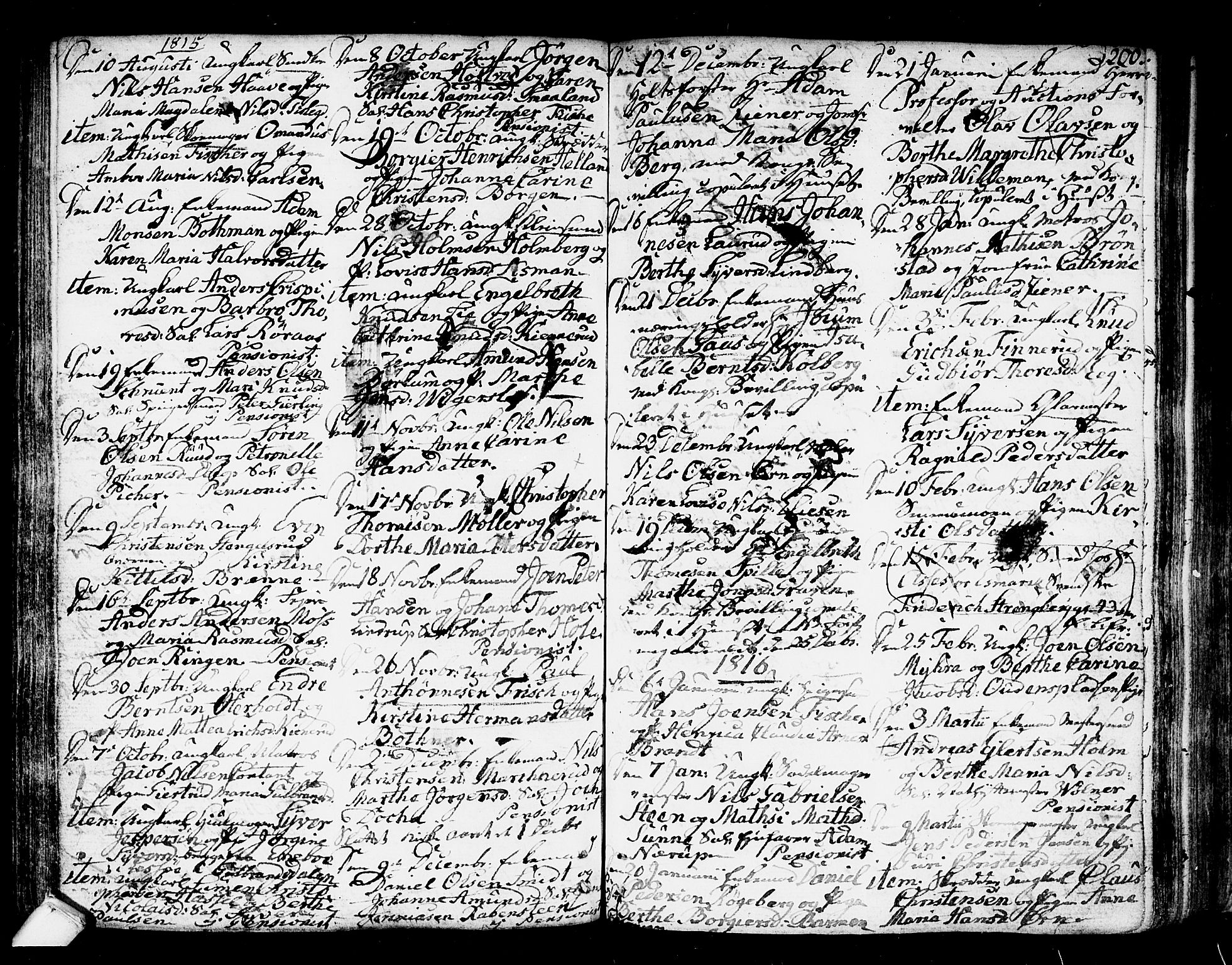 Kongsberg kirkebøker, SAKO/A-22/F/Fa/L0007: Parish register (official) no. I 7, 1795-1816, p. 200